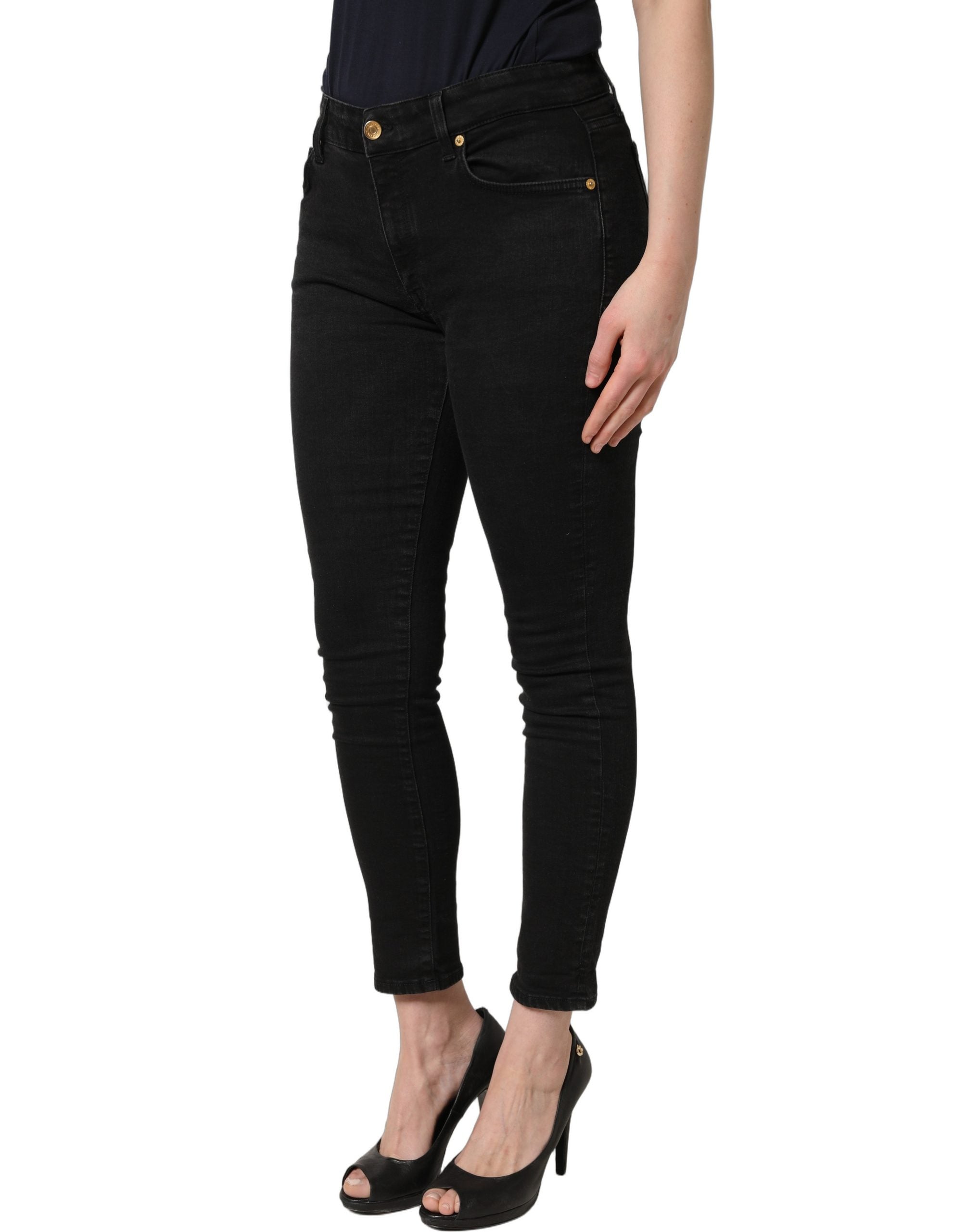 Dolce & Gabbana Black Skinny Cotton Low Waist Denim Jeans