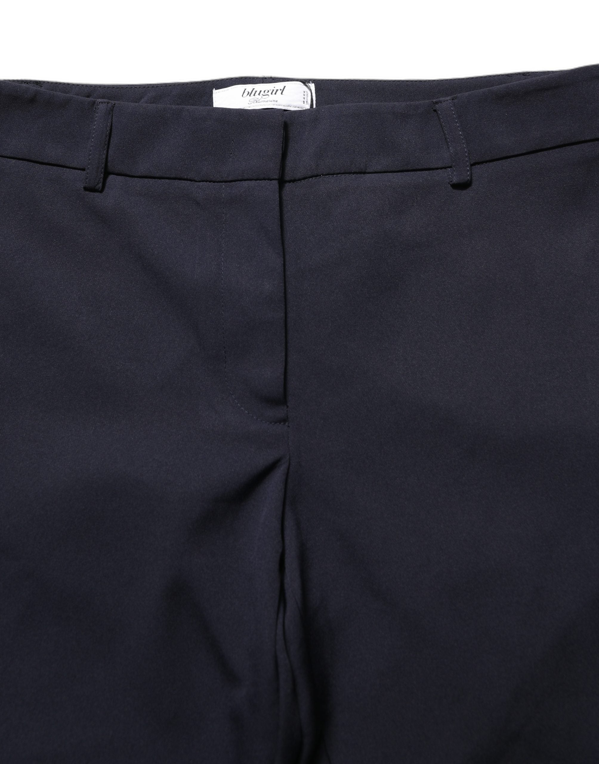 Blugirl Dark Blue High Waist Straight Dress Formal Trouser Pants