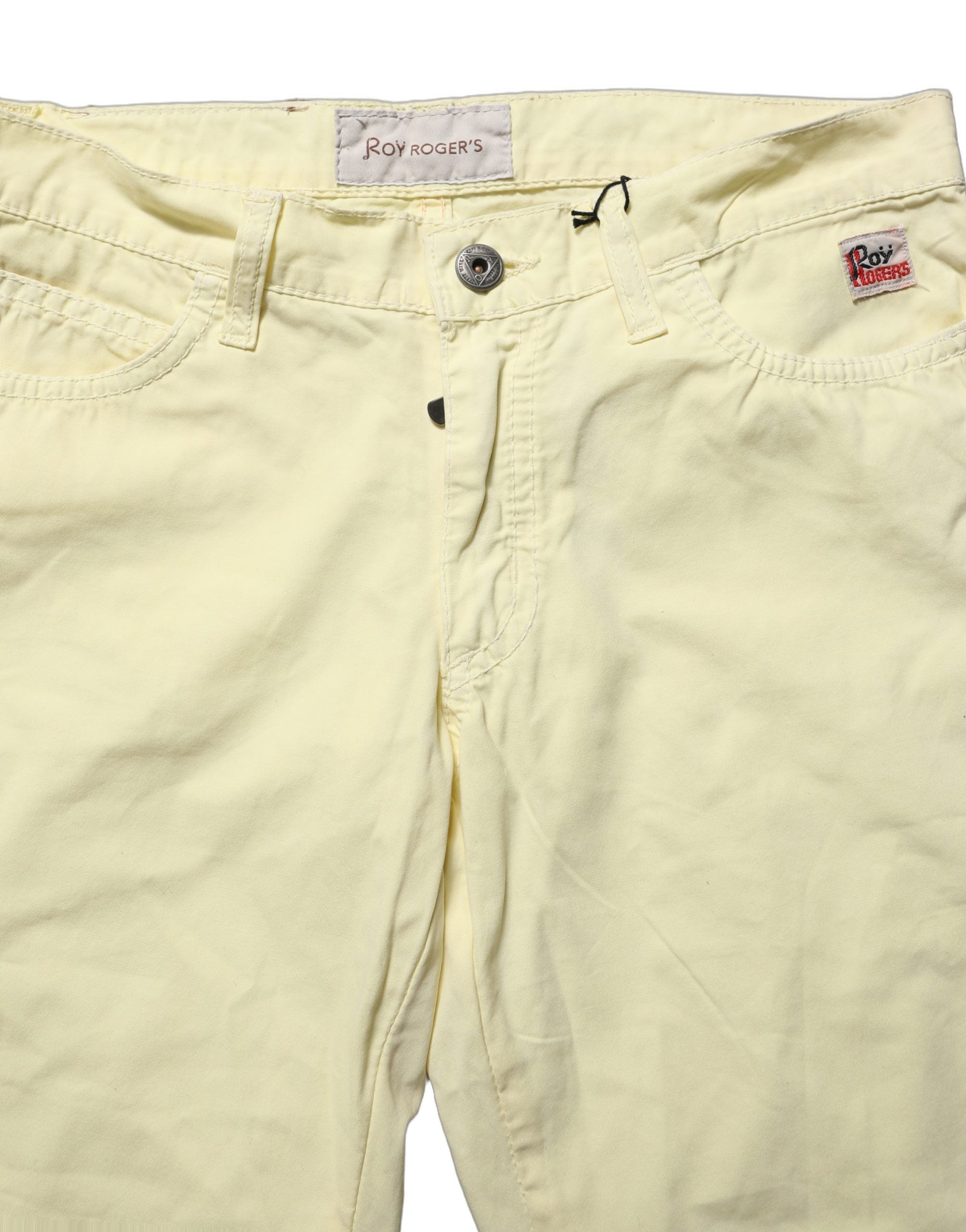 Roy Roger's Yellow Cotton Straight Casual Denim Trouser Jeans