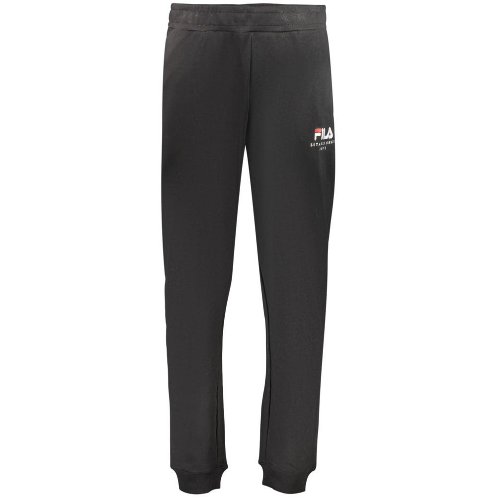 Fila Black Cotton Mens Trousers