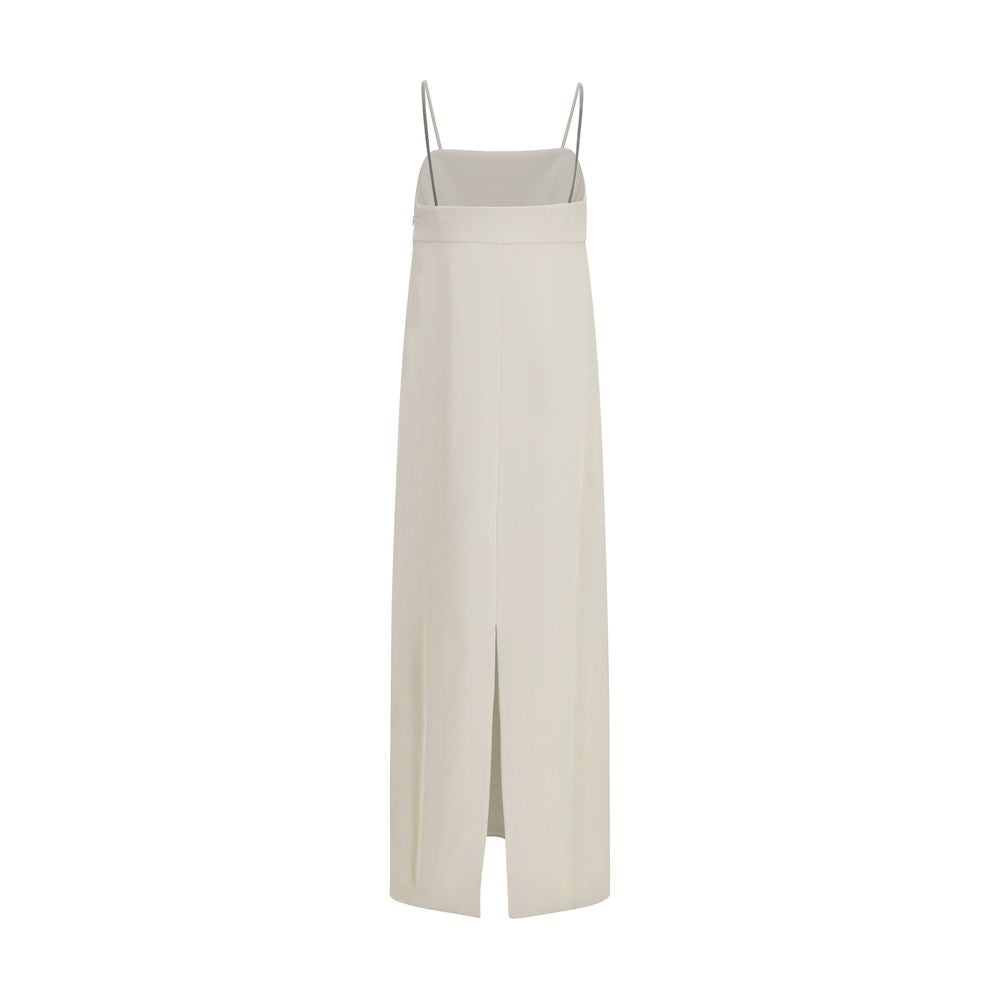 Brunello Cucinelli White Acetate Casual Dress