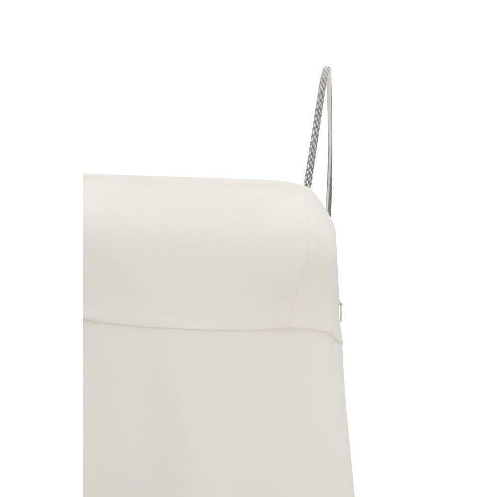 Brunello Cucinelli White Acetate Casual Dress
