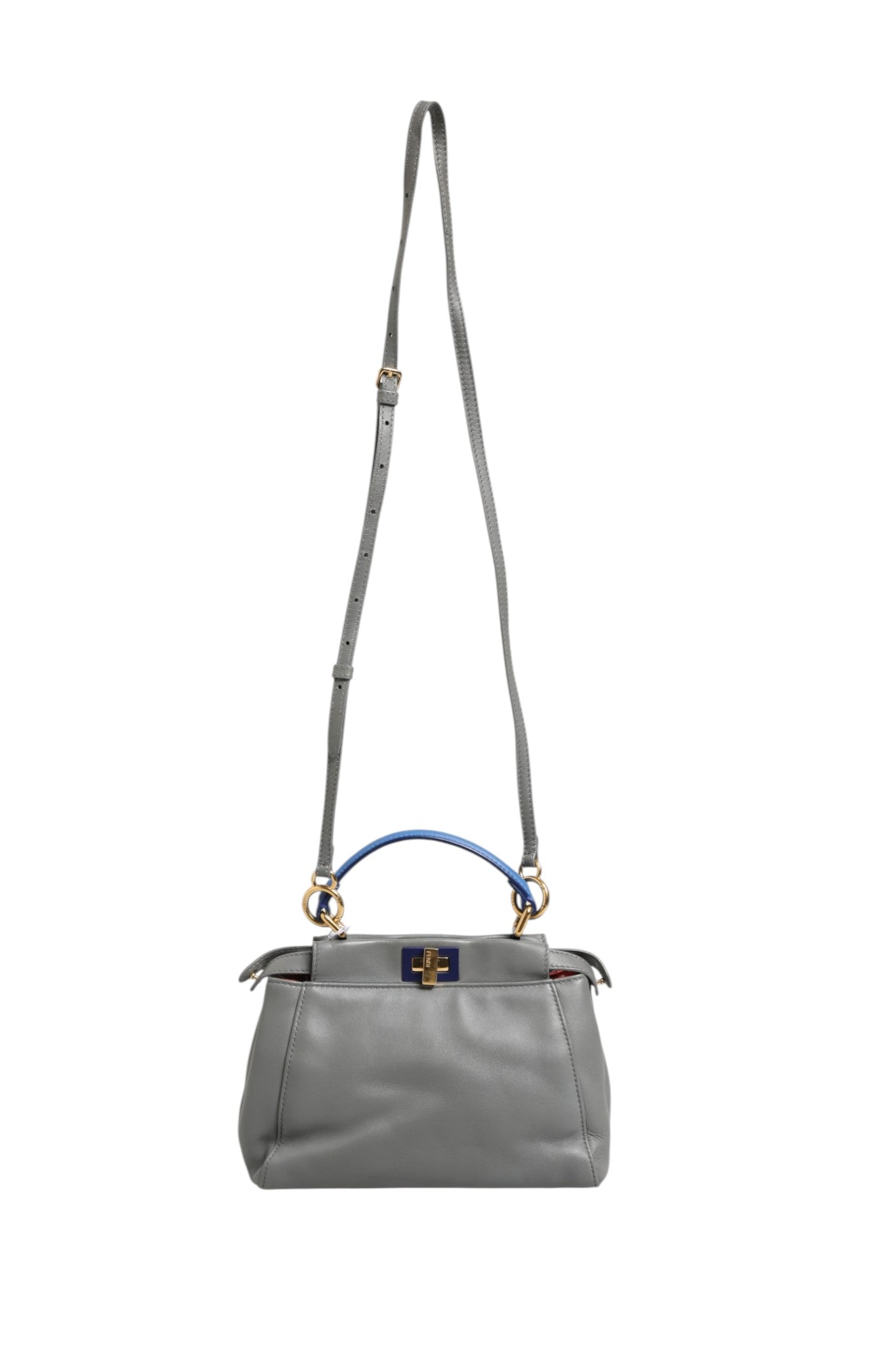 Fendi Mini Peekaboo Blue Grey