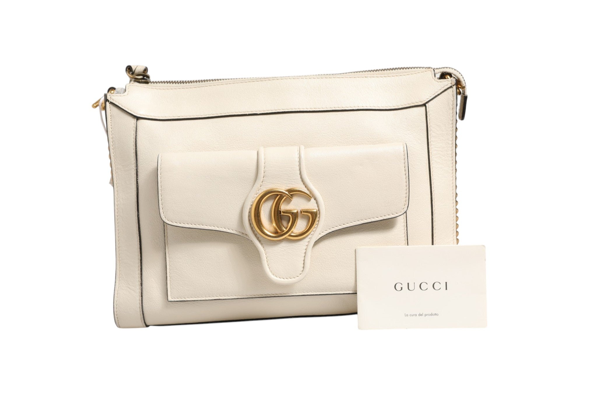Gucci Arli Small Crossbody Bag White Leather