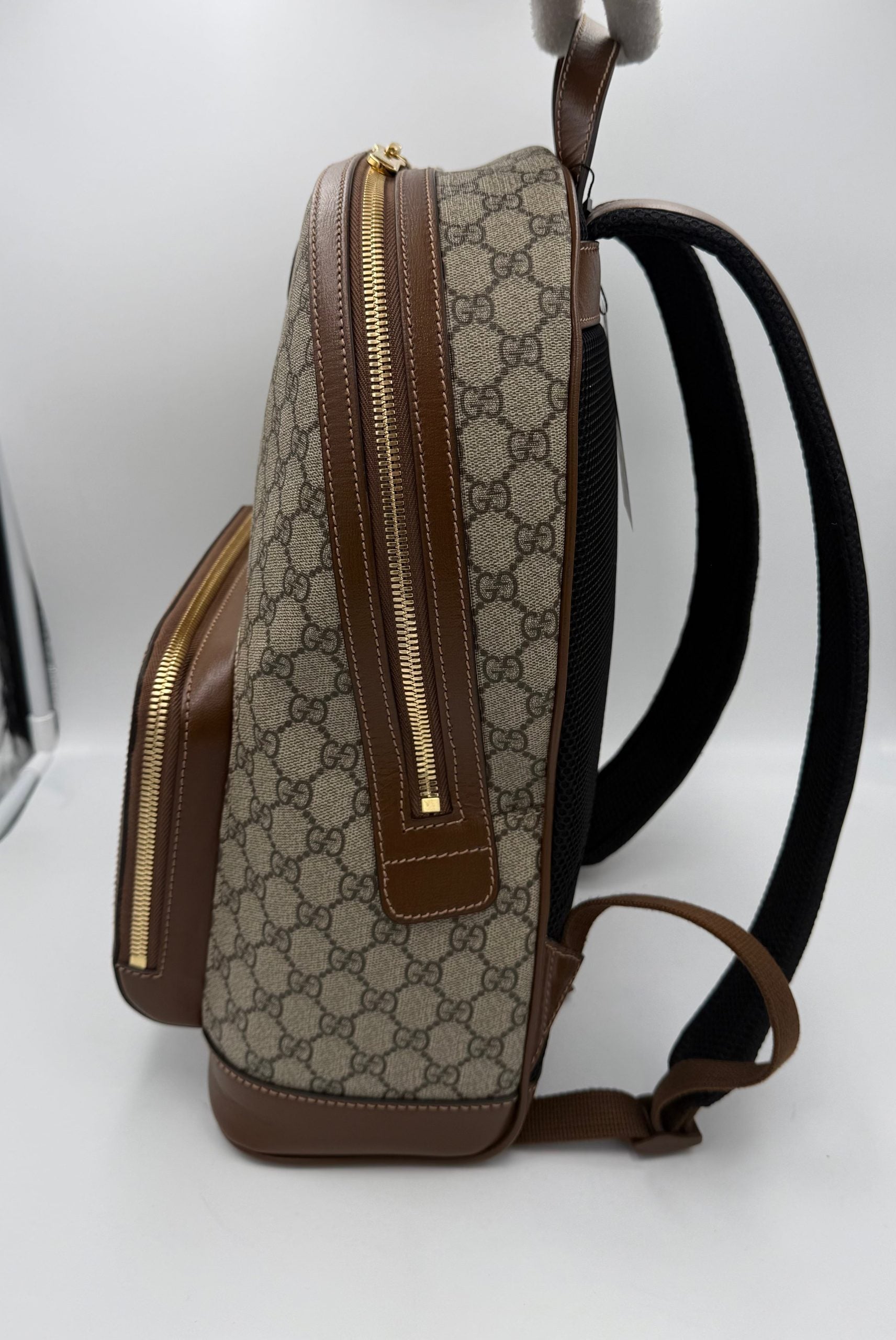 Gucci GUCCI GG Supreme and Leather Backpack
