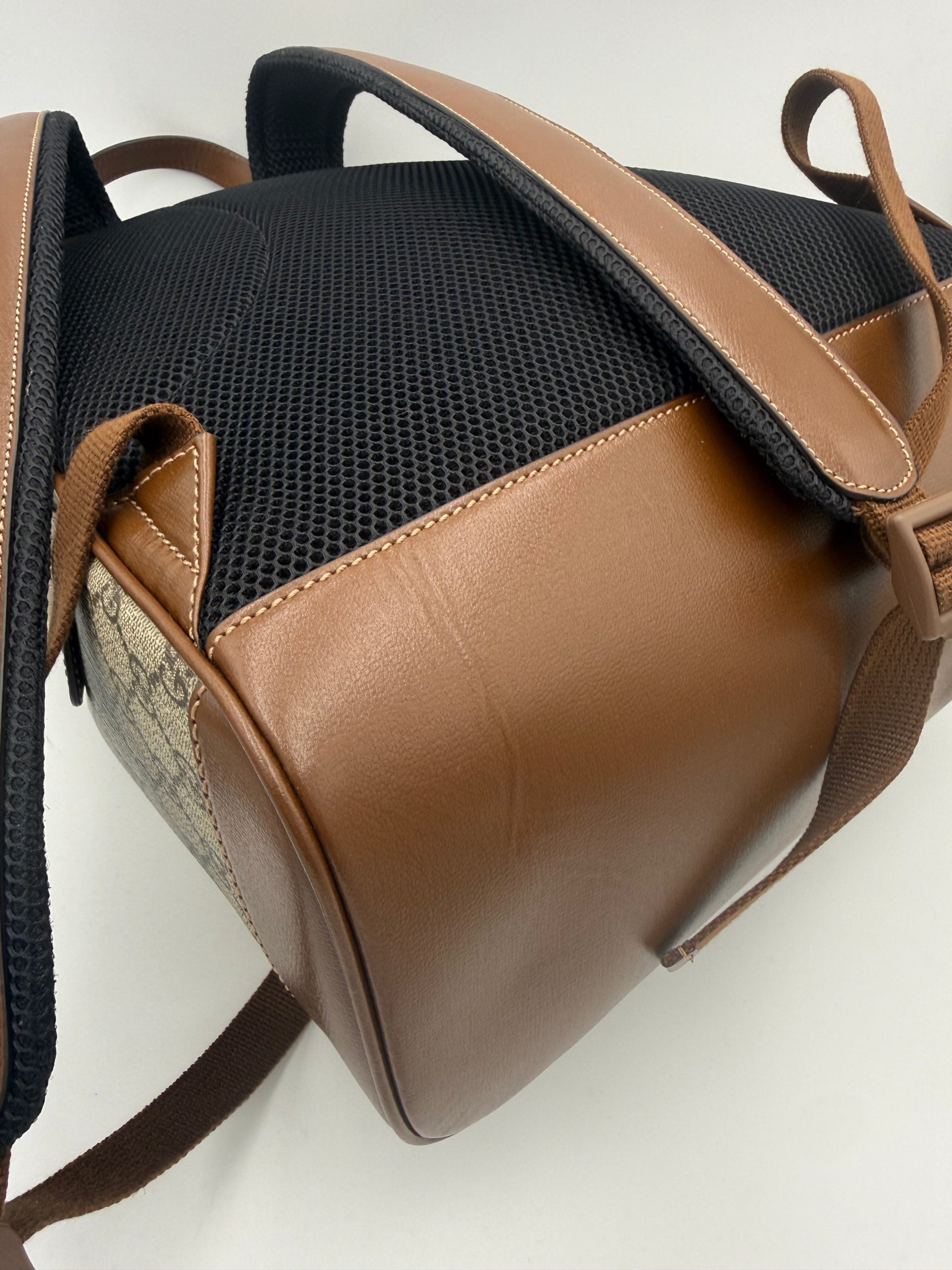 Gucci GUCCI GG Supreme and Leather Backpack