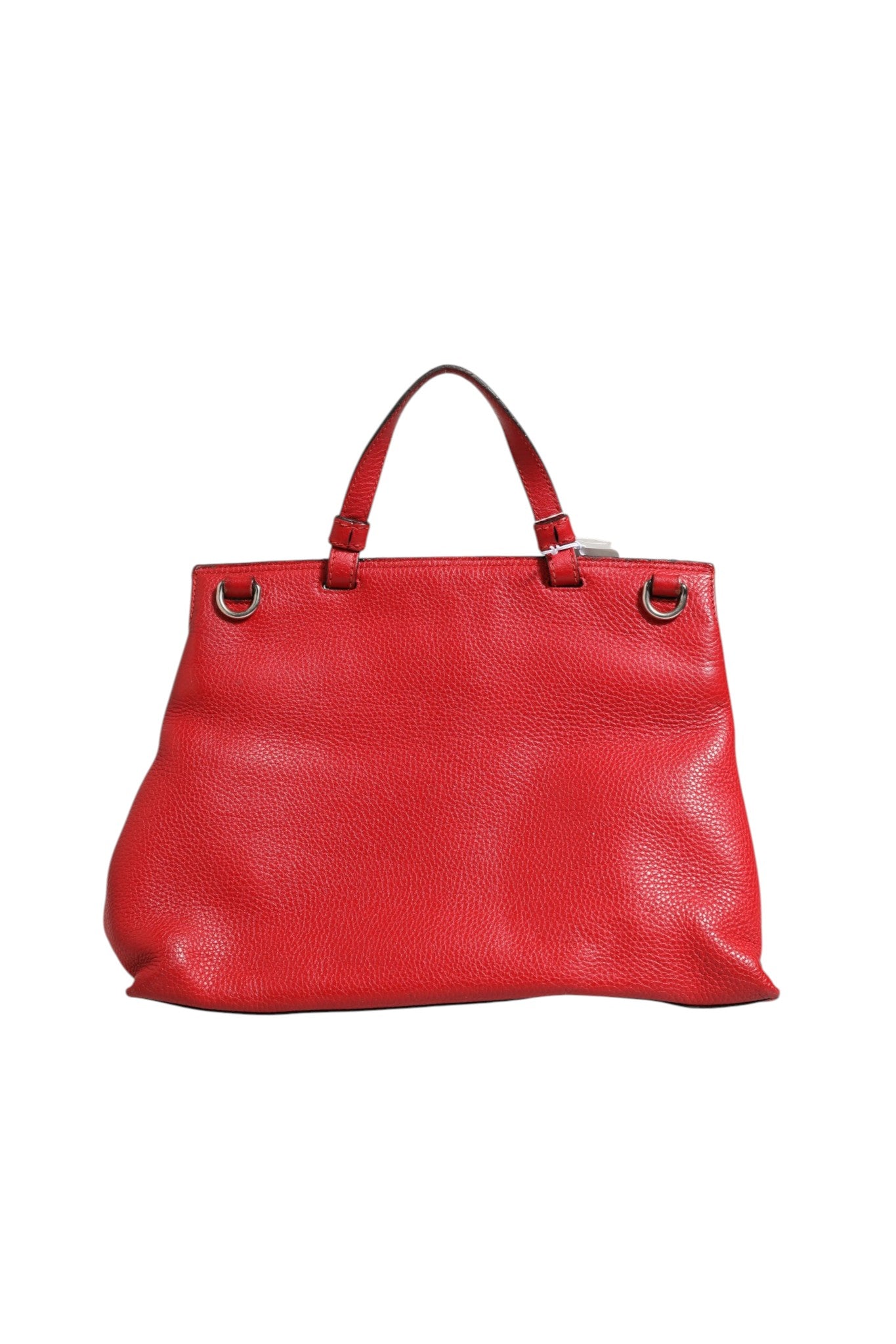 Gucci Red Leather Bamboo Daily Tote Crossbody Bag