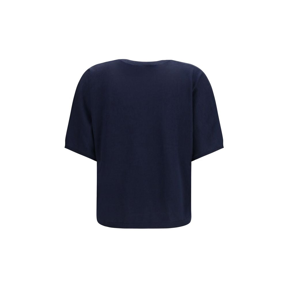 Brunello Cucinelli Blue Cashmere Sleeveles Sweater