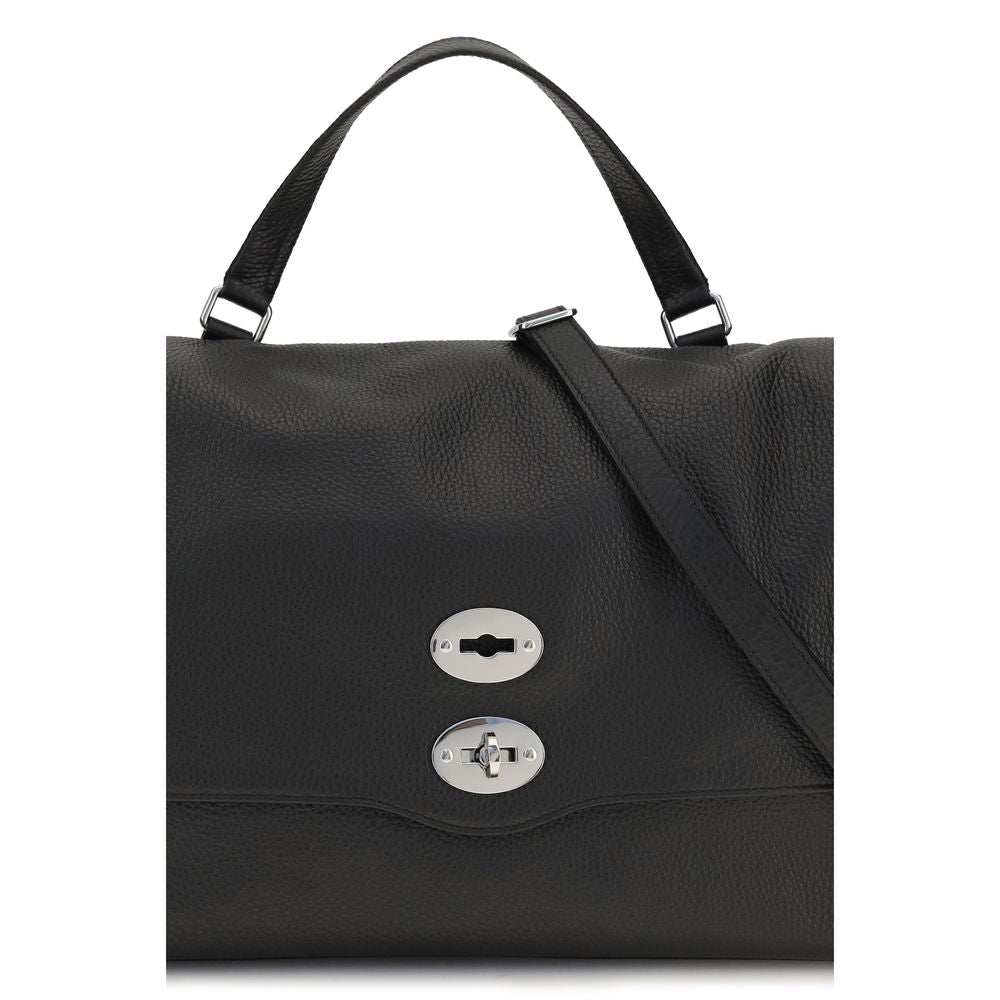 Zanellato Black Calf Leather Bos Taurus Handbag