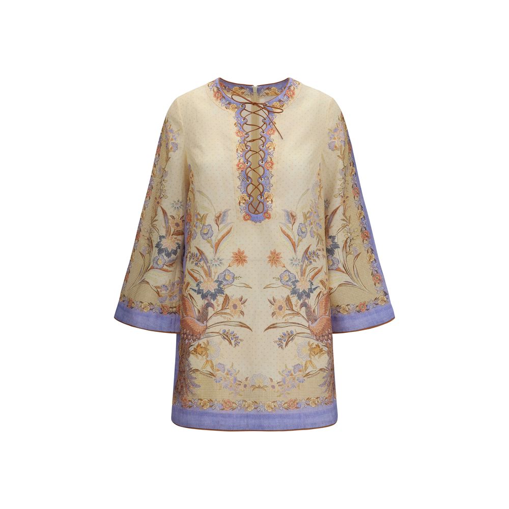 Zimmermann Multicolor Linen Casual Dress