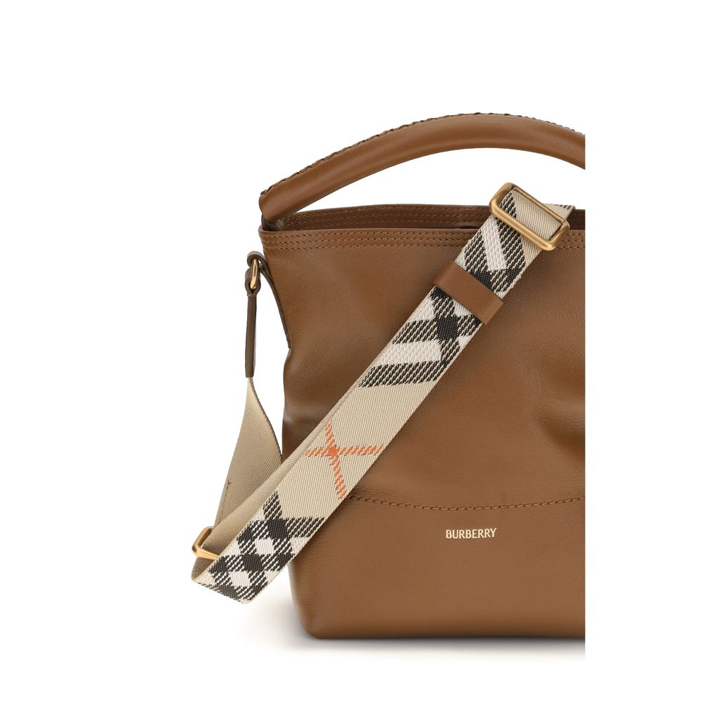 Burberry Brown Calf Leather Bos Taurus Backet Bag
