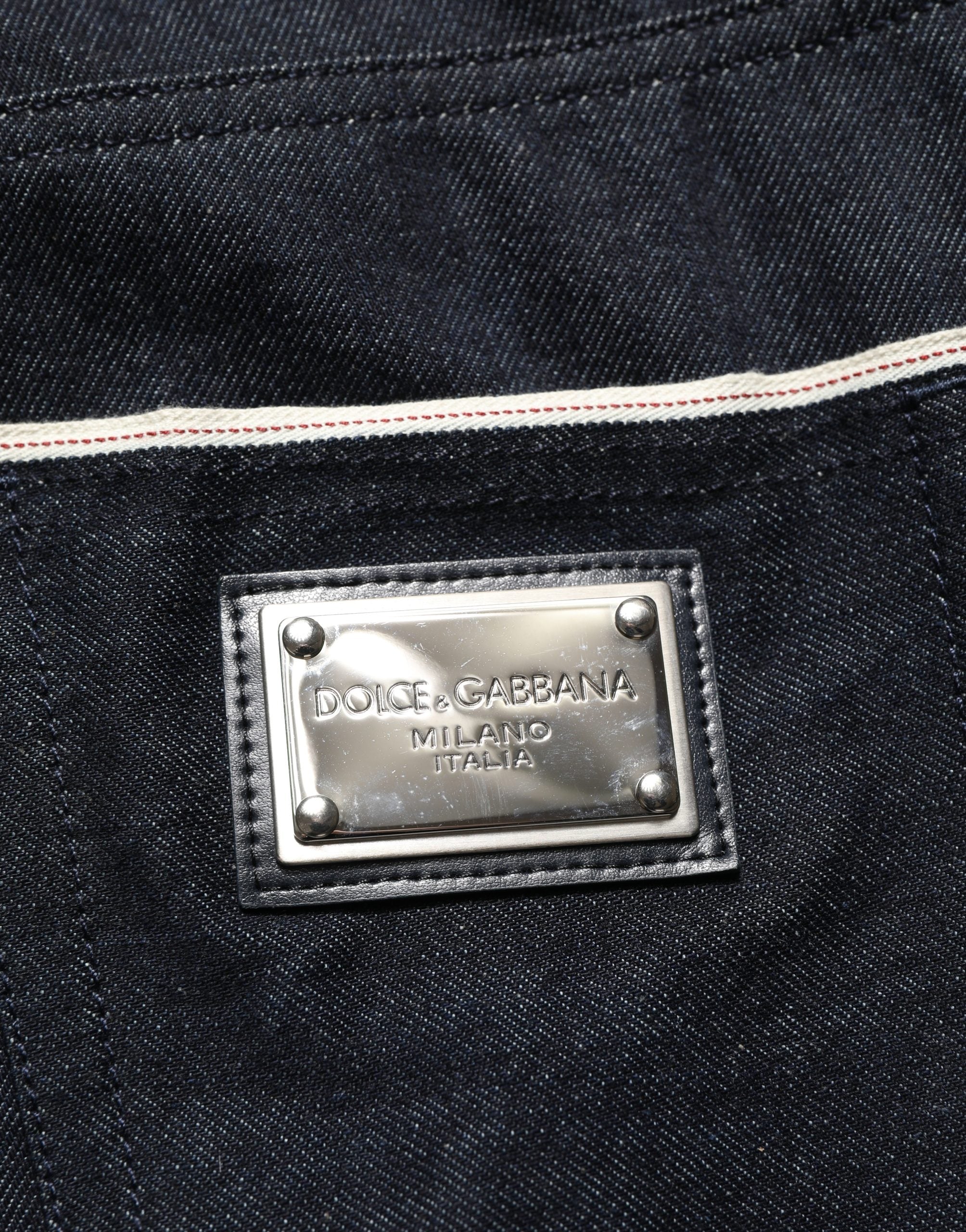 Dolce & Gabbana Black Cotton Mid Waist Classic Men Denim Jeans