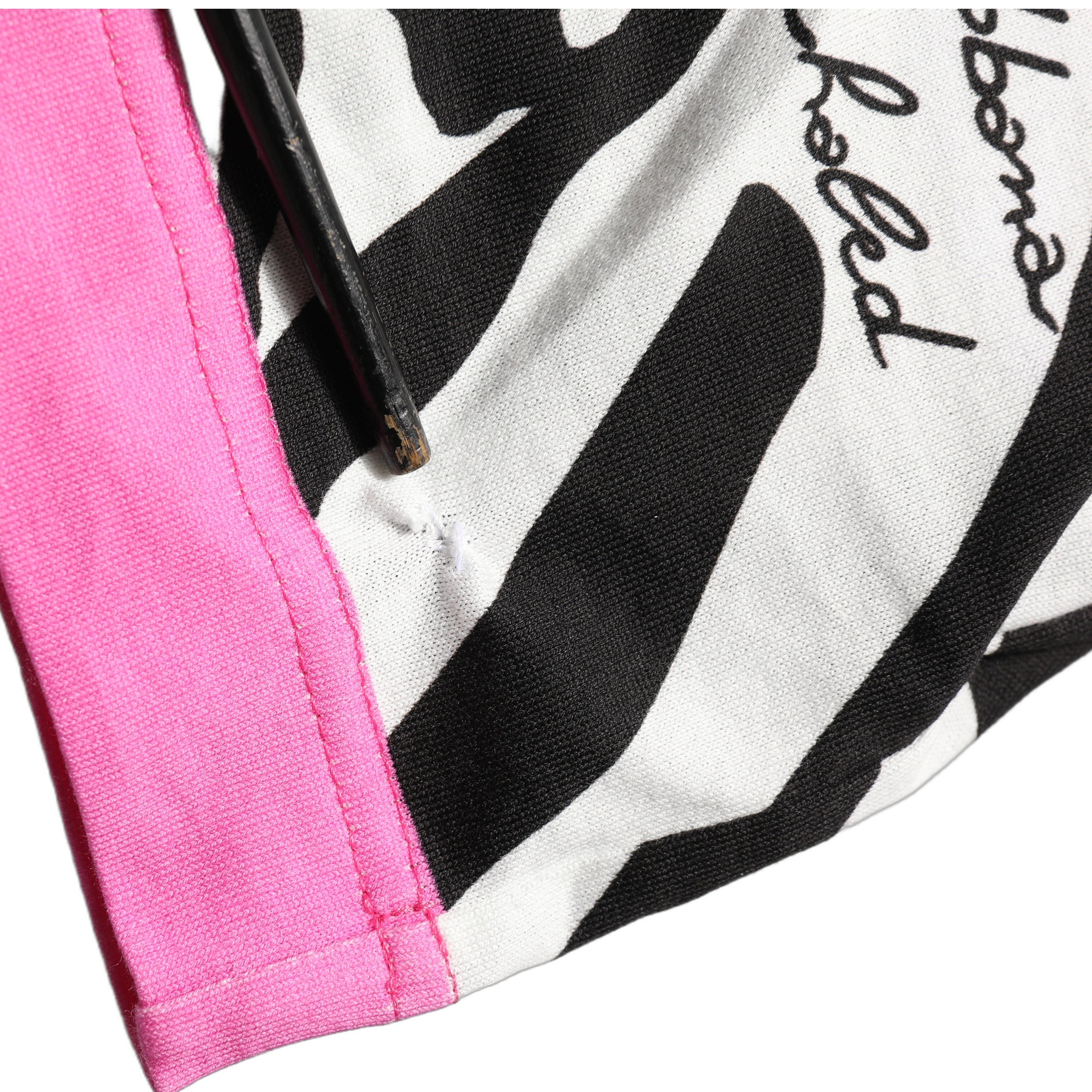 Dolce & Gabbana Multicolor Flamingo ZebraStriped Trim T-shirt