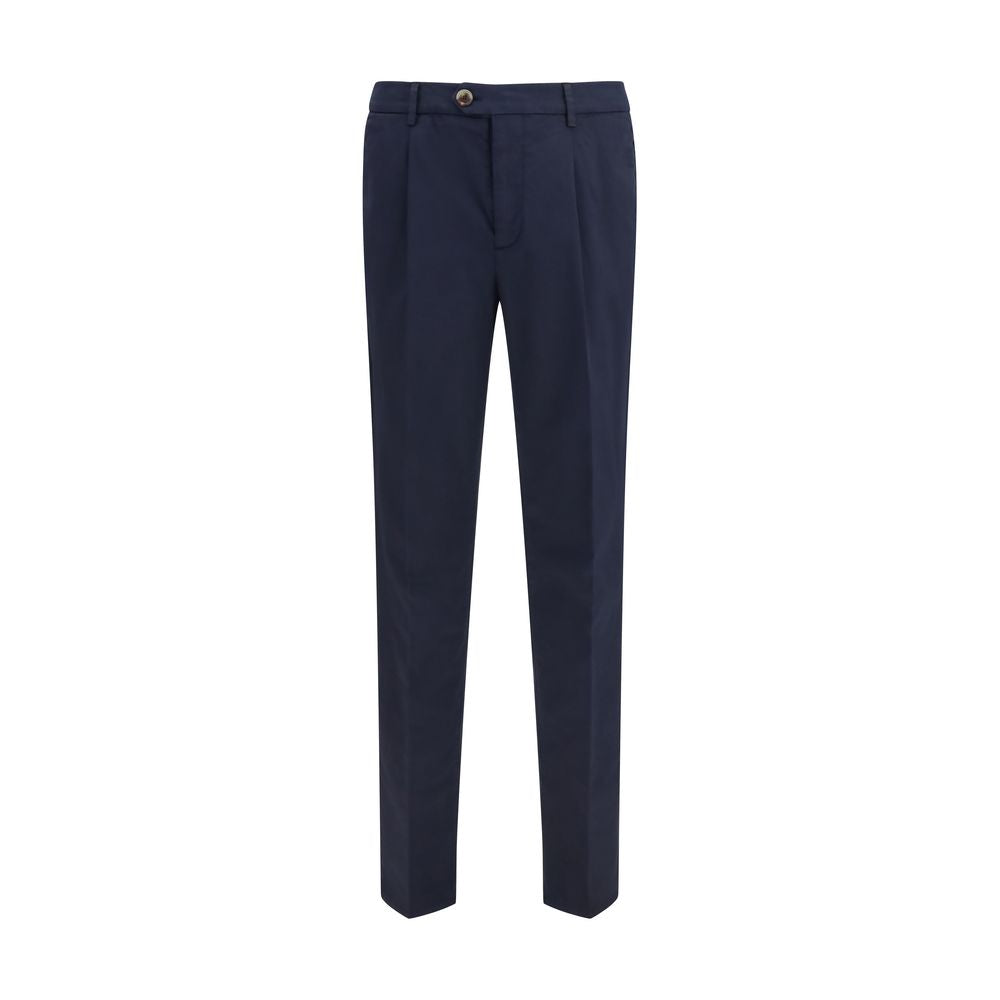 Brunello Cucinelli Black Cotton Chino Pants