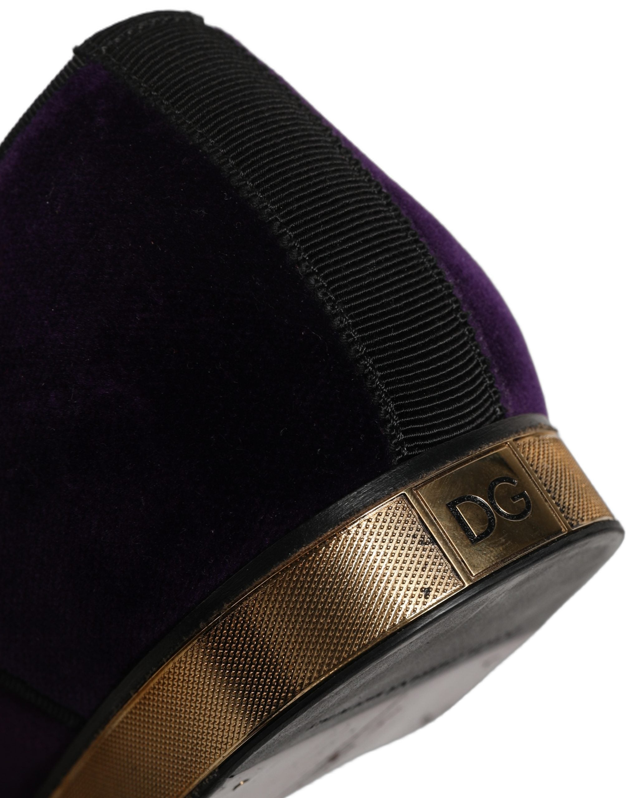 Dolce & Gabbana Violet Suede Embellished Derby Dress Shoes