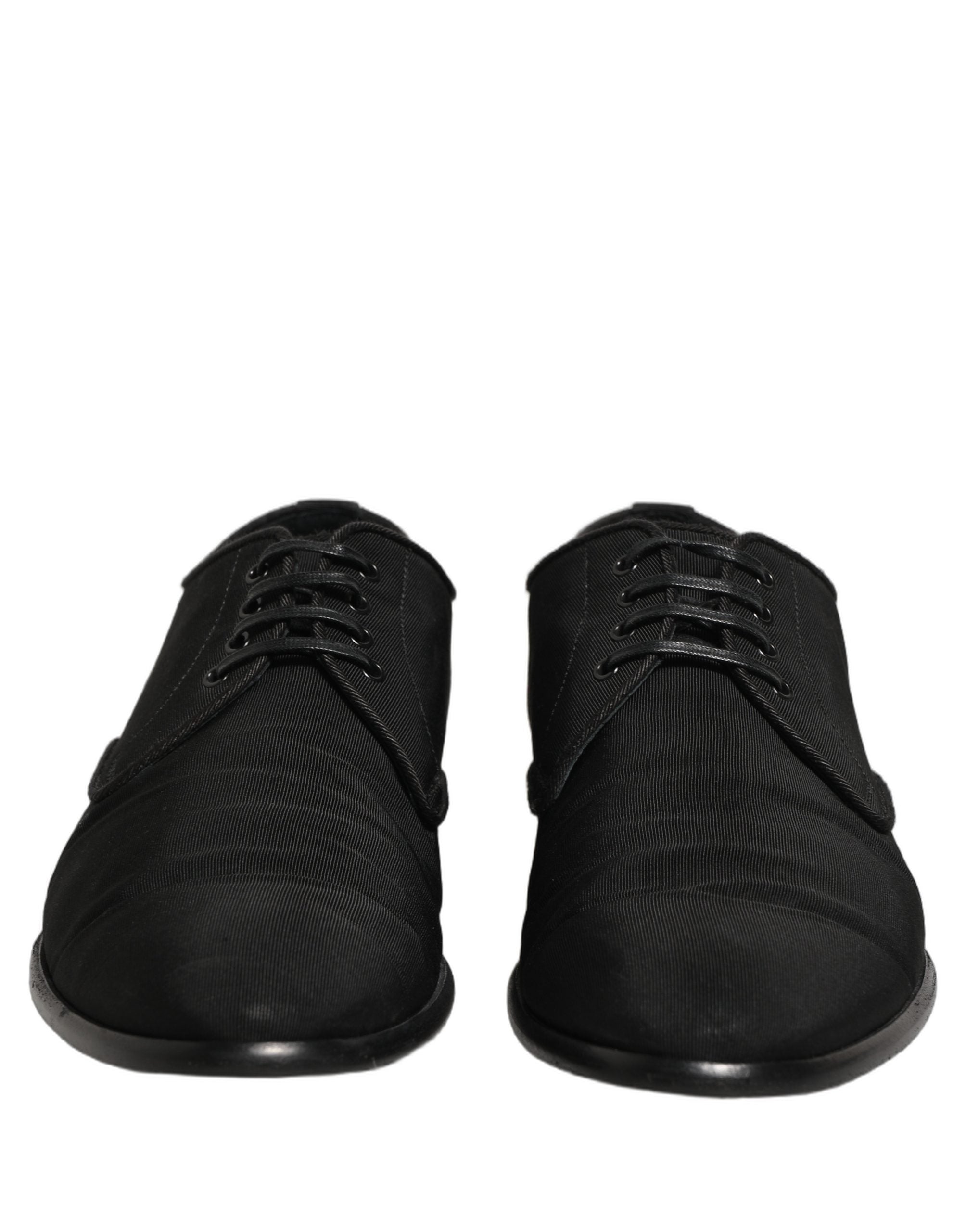 Dolce & Gabbana Black Suede Lace Up Derby Dress Formal Shoes