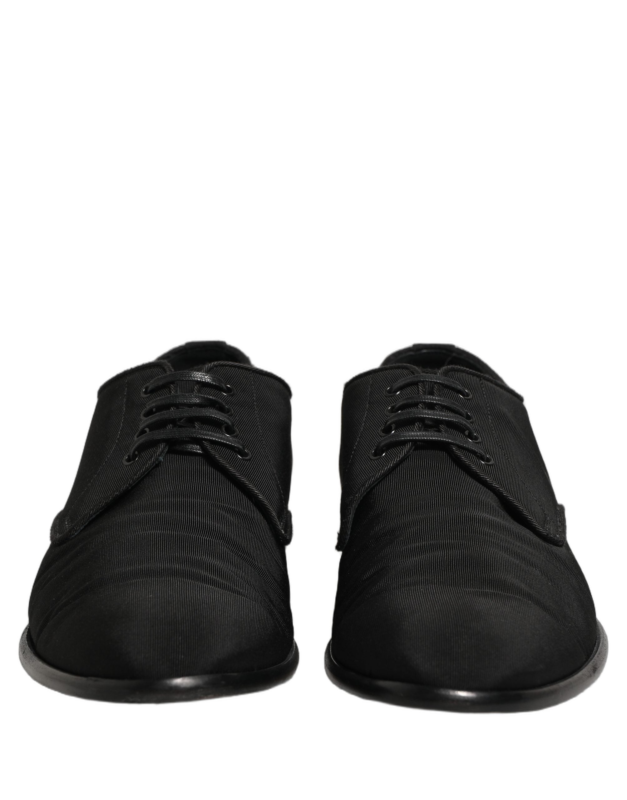 Dolce & Gabbana Black Suede Lace Up Derby Dress Formal Shoes