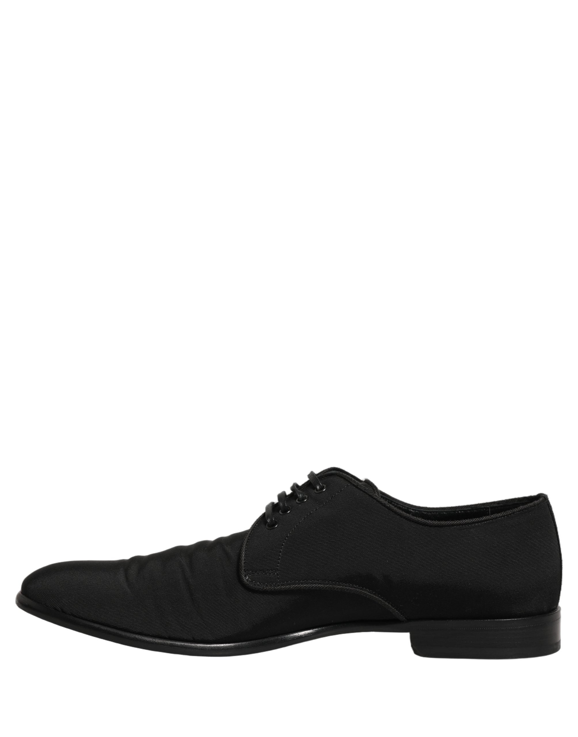 Dolce & Gabbana Black Suede Lace Up Derby Dress Formal Shoes