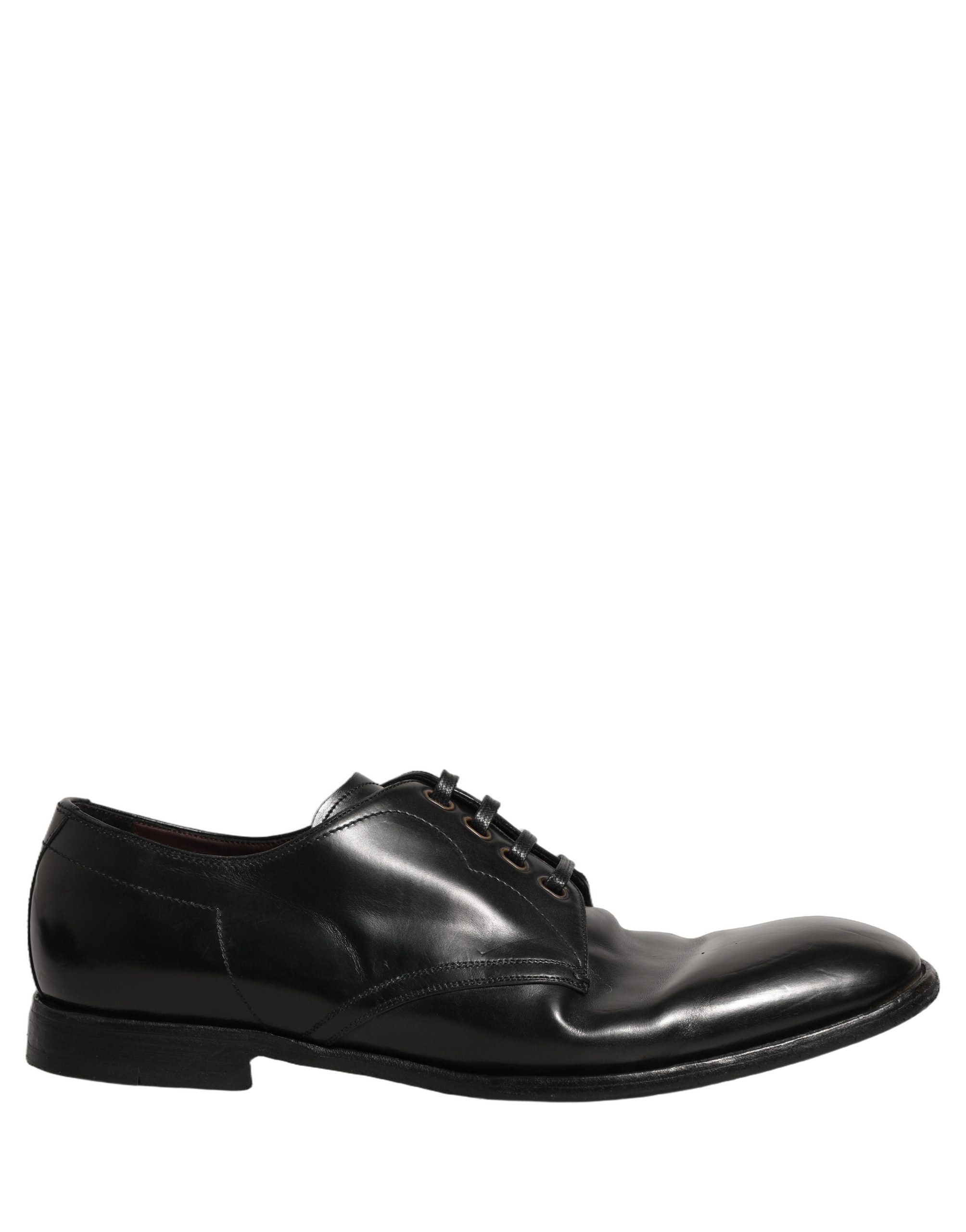 Dolce & Gabbana Black Leather Lace Up Derby Dress Formal Shoes