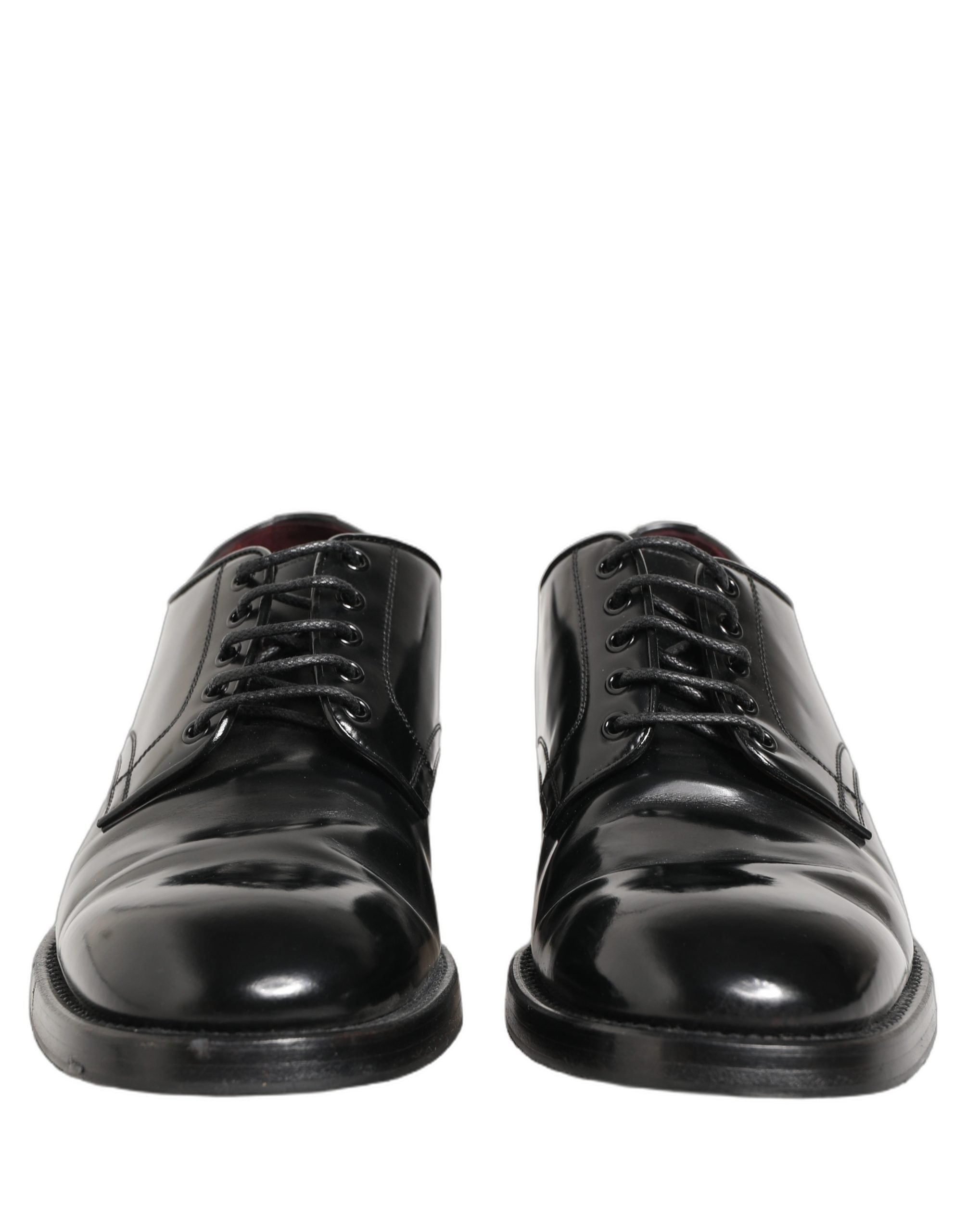 Dolce & Gabbana Black Leather Lace Up Derby Dress Formal Shoes
