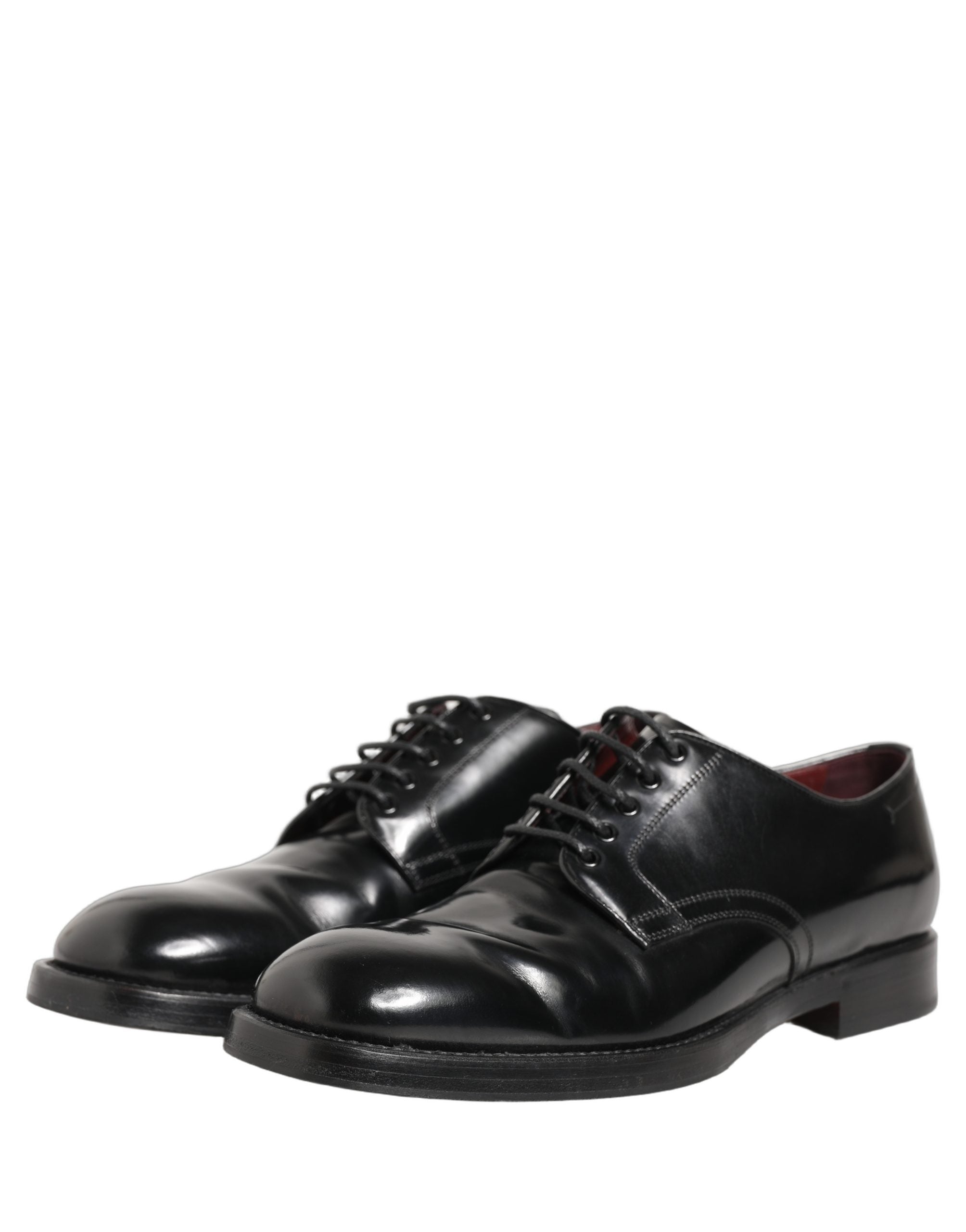 Dolce & Gabbana Black Leather Lace Up Derby Dress Formal Shoes