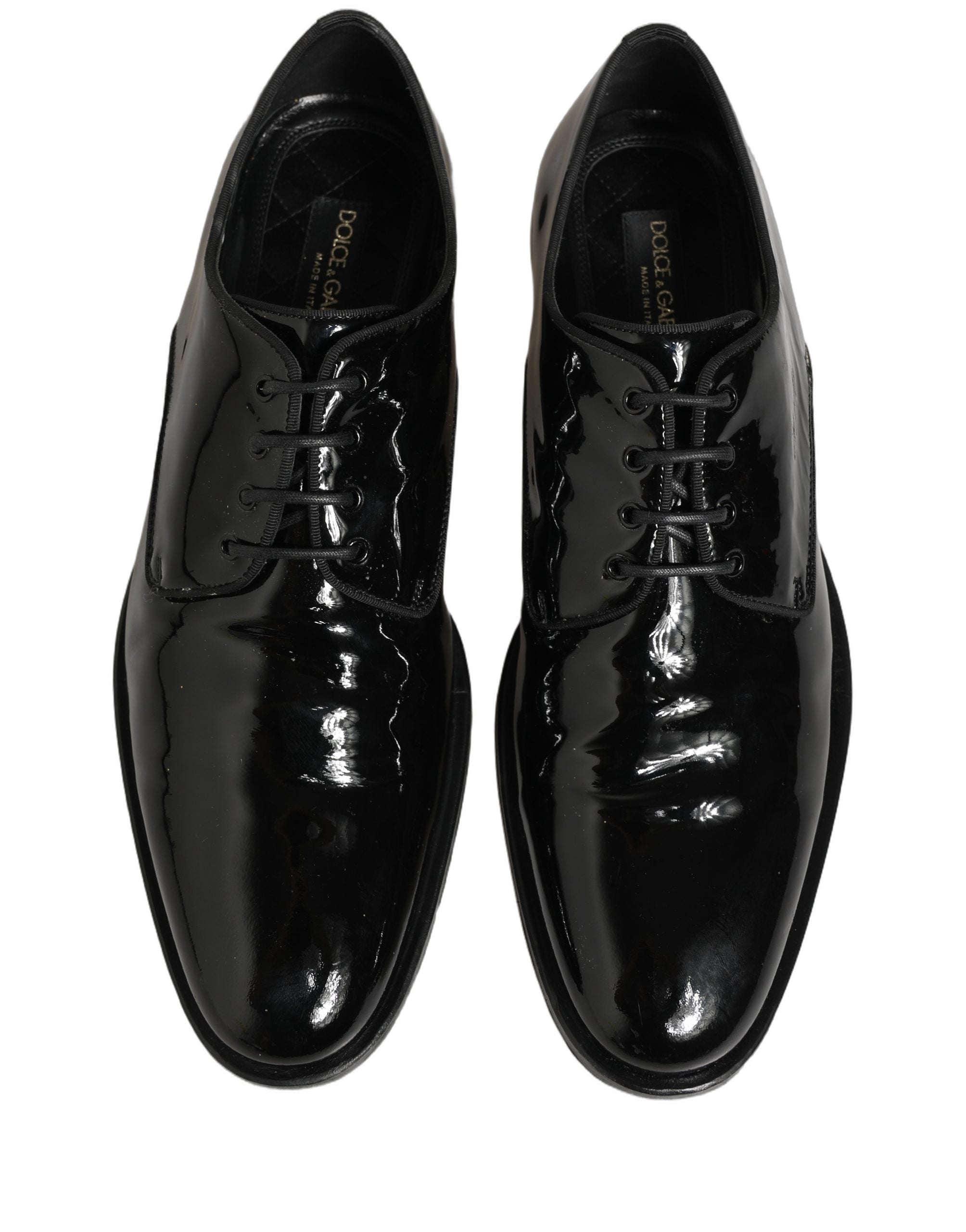 Dolce & Gabbana Black Leather Lace Up Derby Dress Formal Shoes