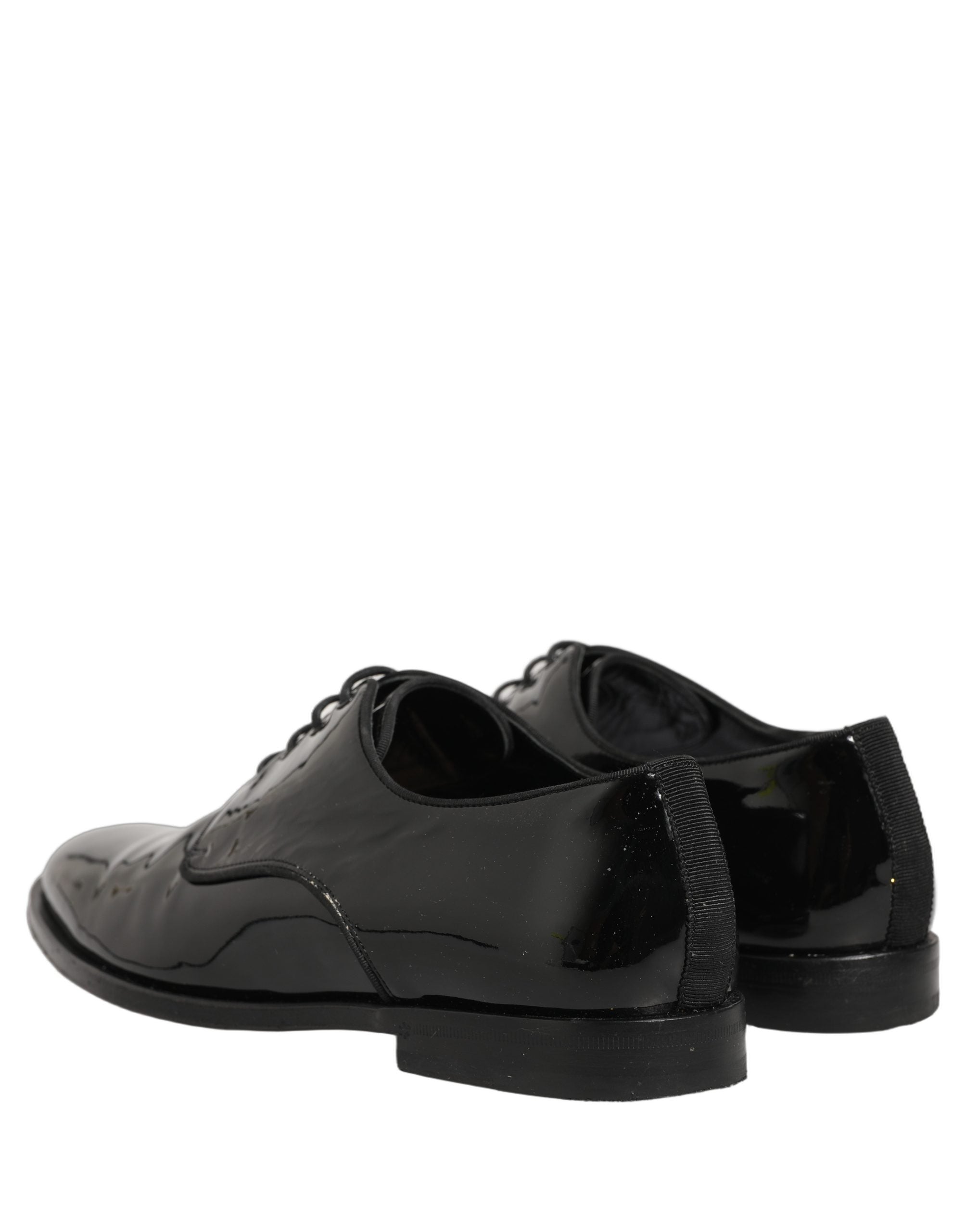 Dolce & Gabbana Black Leather Lace Up Derby Dress Formal Shoes