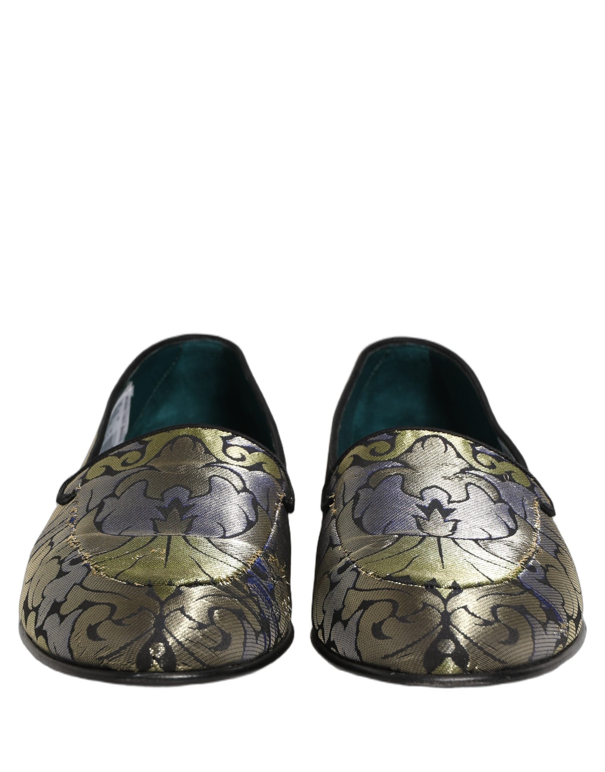 Dolce & Gabbana Multicolor Floral Jacquard Men Loafers Shoes