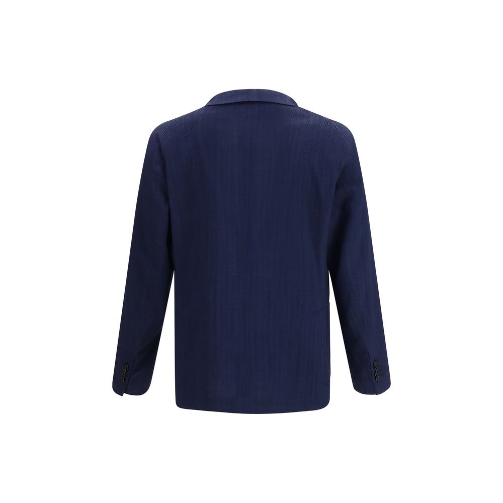 Tagliatore Blue Wool Oves Aries Blazer