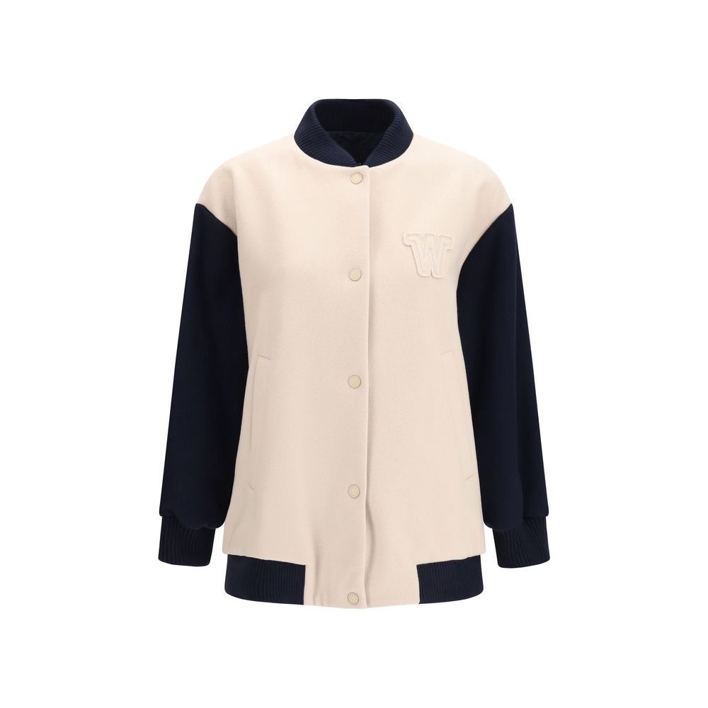 Max Mara Blue Wool Oves Aries Bomber