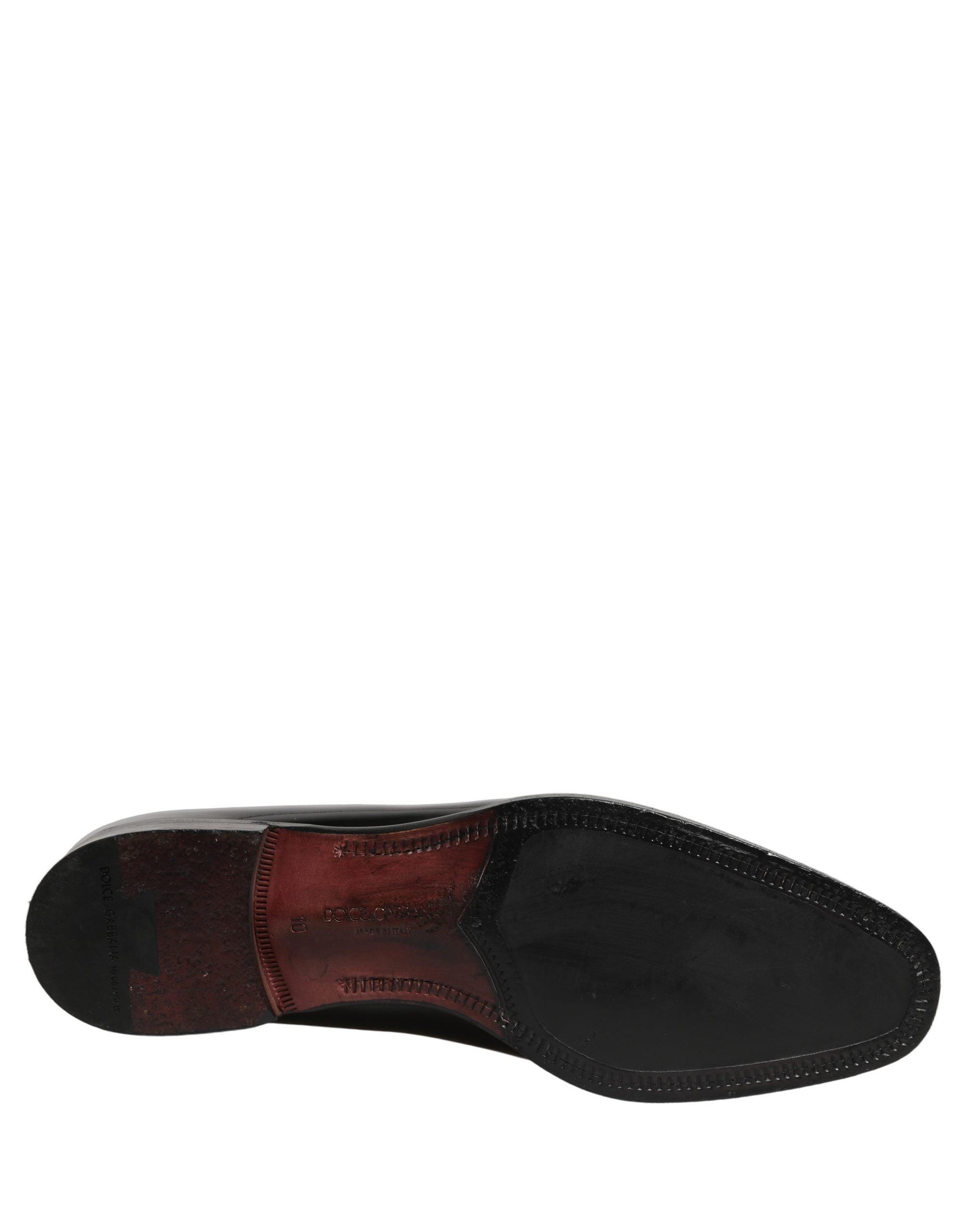 Dolce & Gabbana Black Patent Leather Men Dress Loafers Shoes