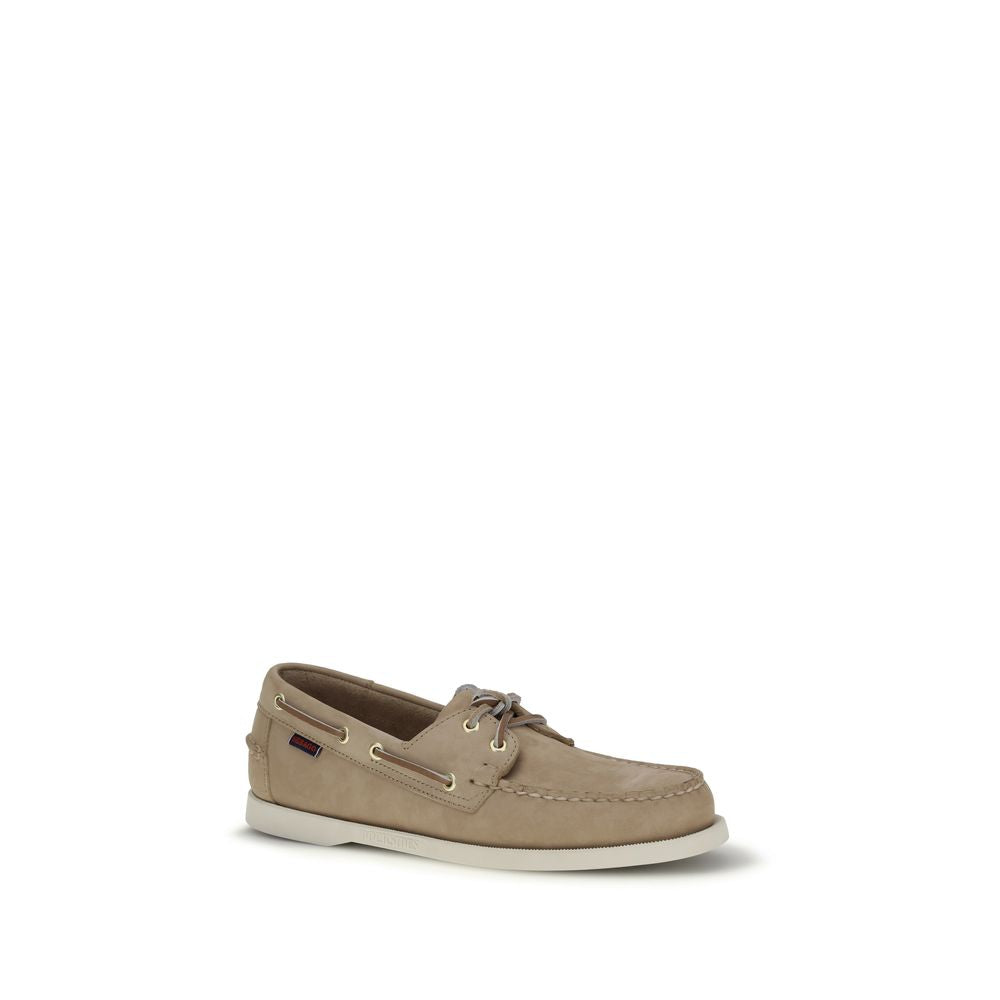 Sebago Beige Calf Leather Bos Taurus Slip-On Loafers