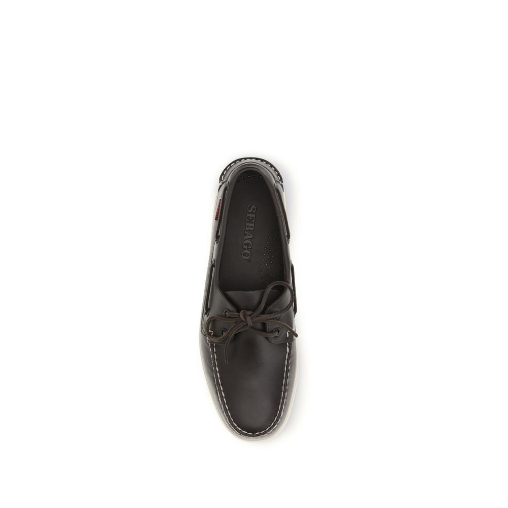Sebago Brown Calf Leather Bos Taurus Slip-On Loafers