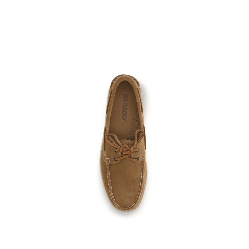 Sebago Brown Calf Leather Bos Taurus Slip-On Loafers
