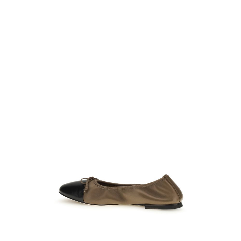 Dear Frances Brown Calf Leather Bos Taurus Ballet Flats