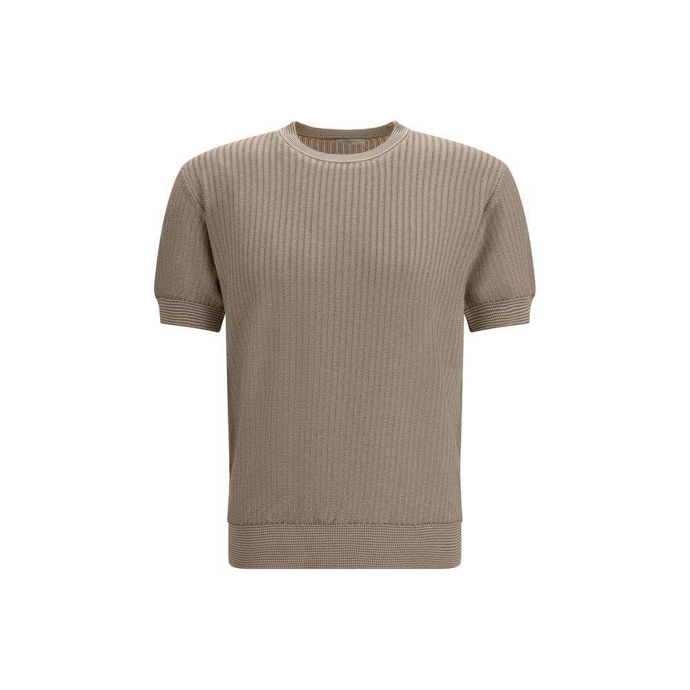 Piacenza Cashmere Beige Cotton Sweatshirt