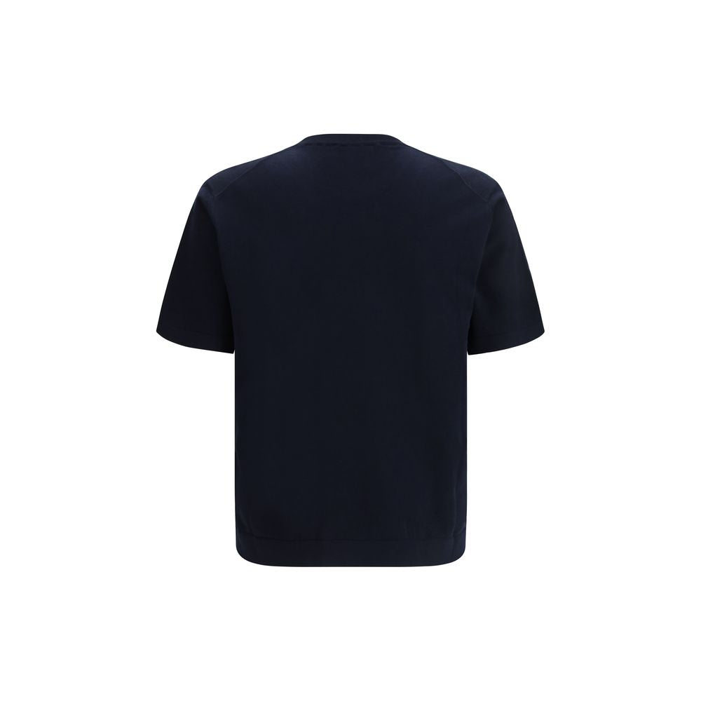 Piacenza Cashmere Blue Cotton T-Shirt