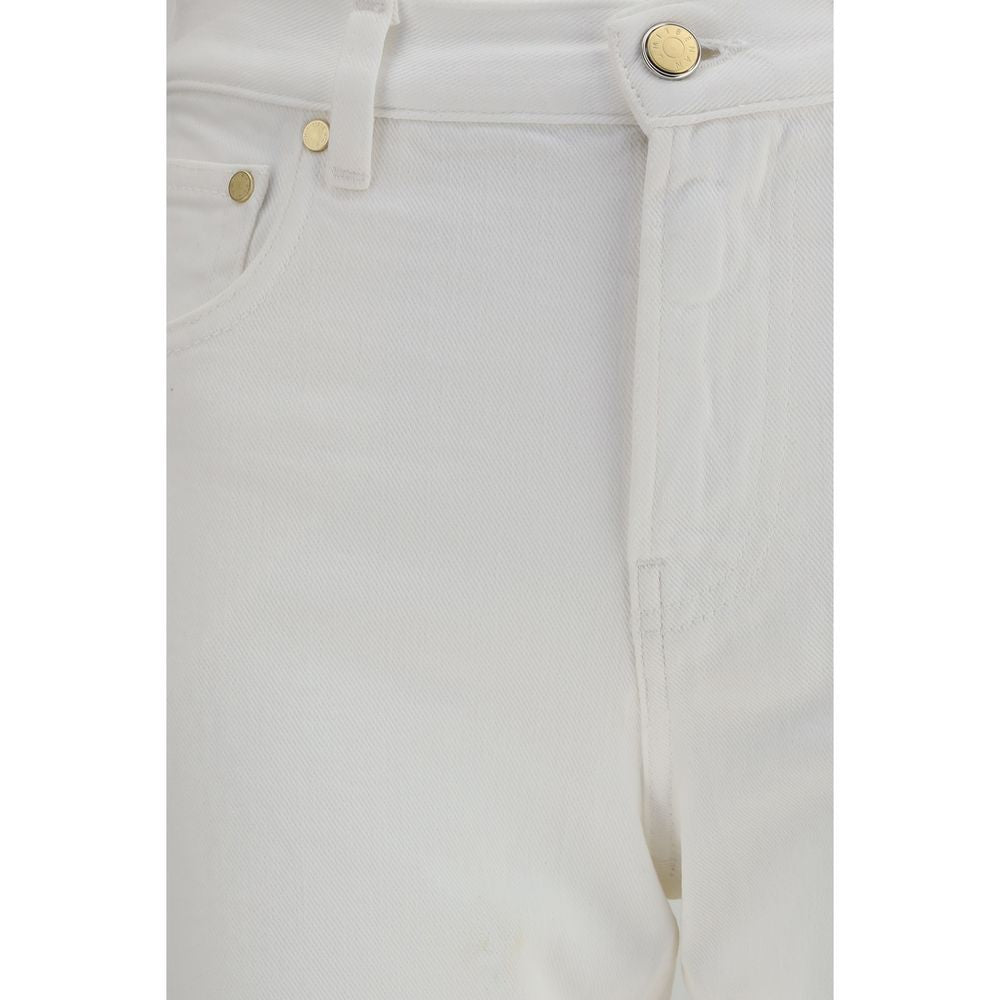 Umit Benan White Cotton Slim Fit Jeans