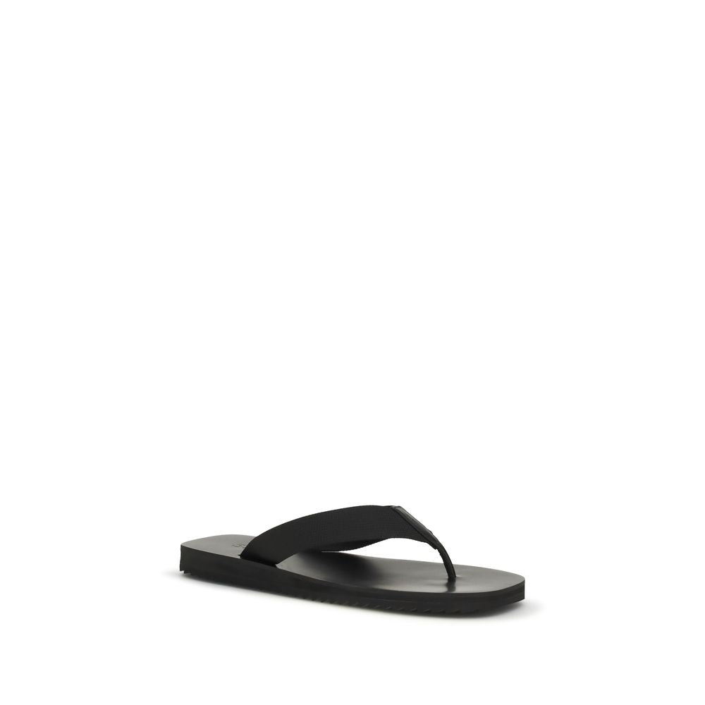 Senso Black Rubber Flip-Flop Sandals