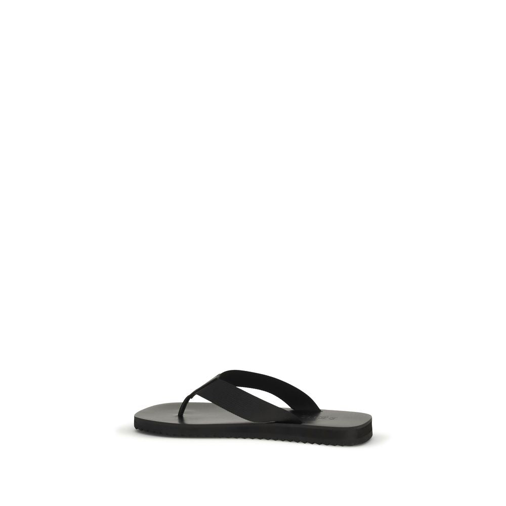 Senso Black Rubber Flip-Flop Sandals