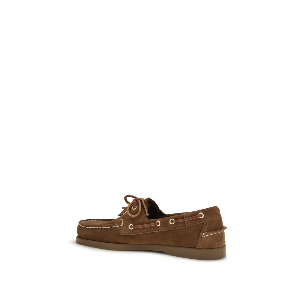 Sebago Brown Calf Leather Bos Taurus Slip-On Loafers