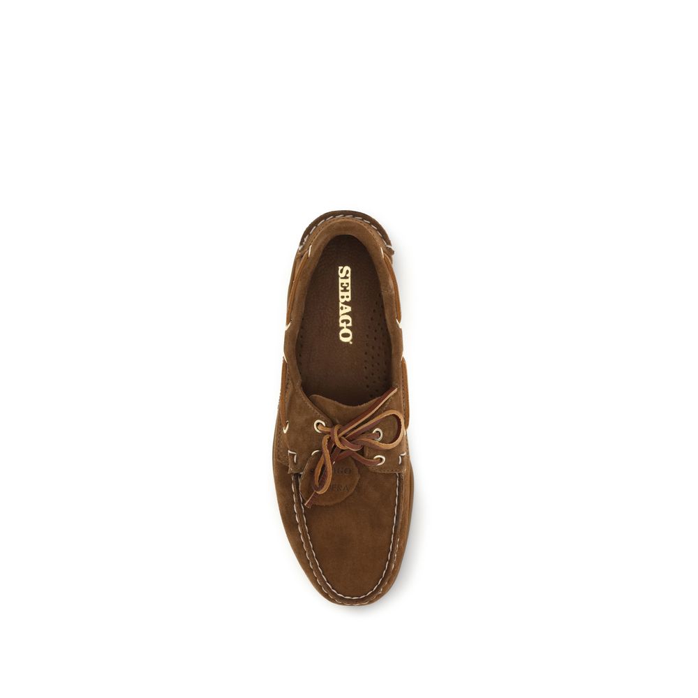 Sebago Brown Calf Leather Bos Taurus Slip-On Loafers