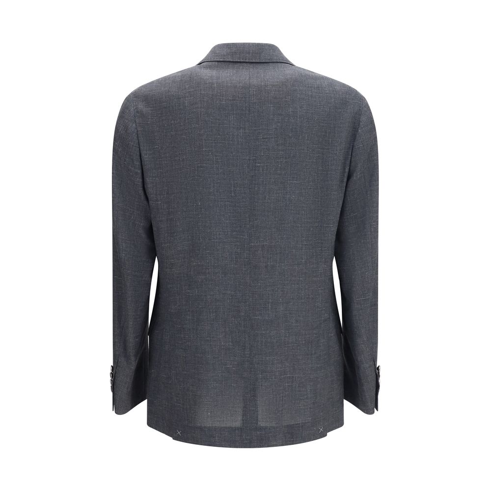 Brunello Cucinelli Gray Wool Oves Aries Blazer
