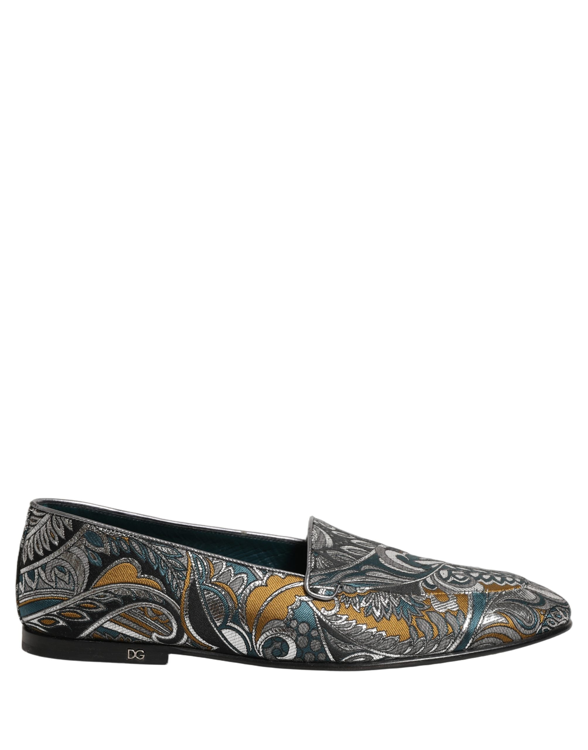 Dolce & Gabbana Multicolor Paisley Brocade Men Loafers Shoes