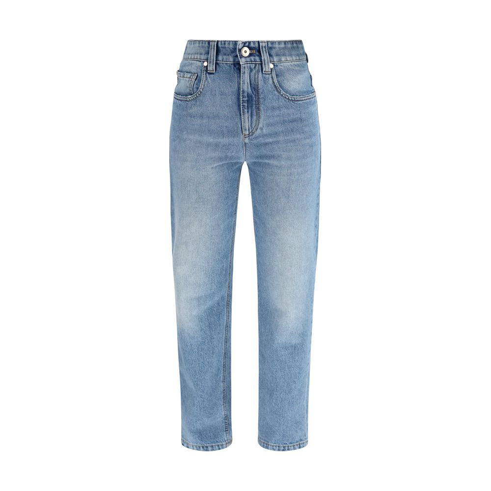 Brunello Cucinelli Blue Cotton Jeans Denim