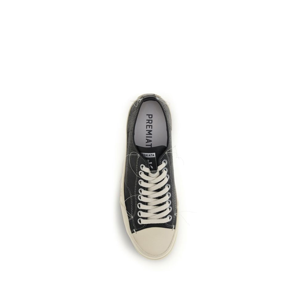 Premiata Black Calf Leather Bos Taurus Low Top Sneakers