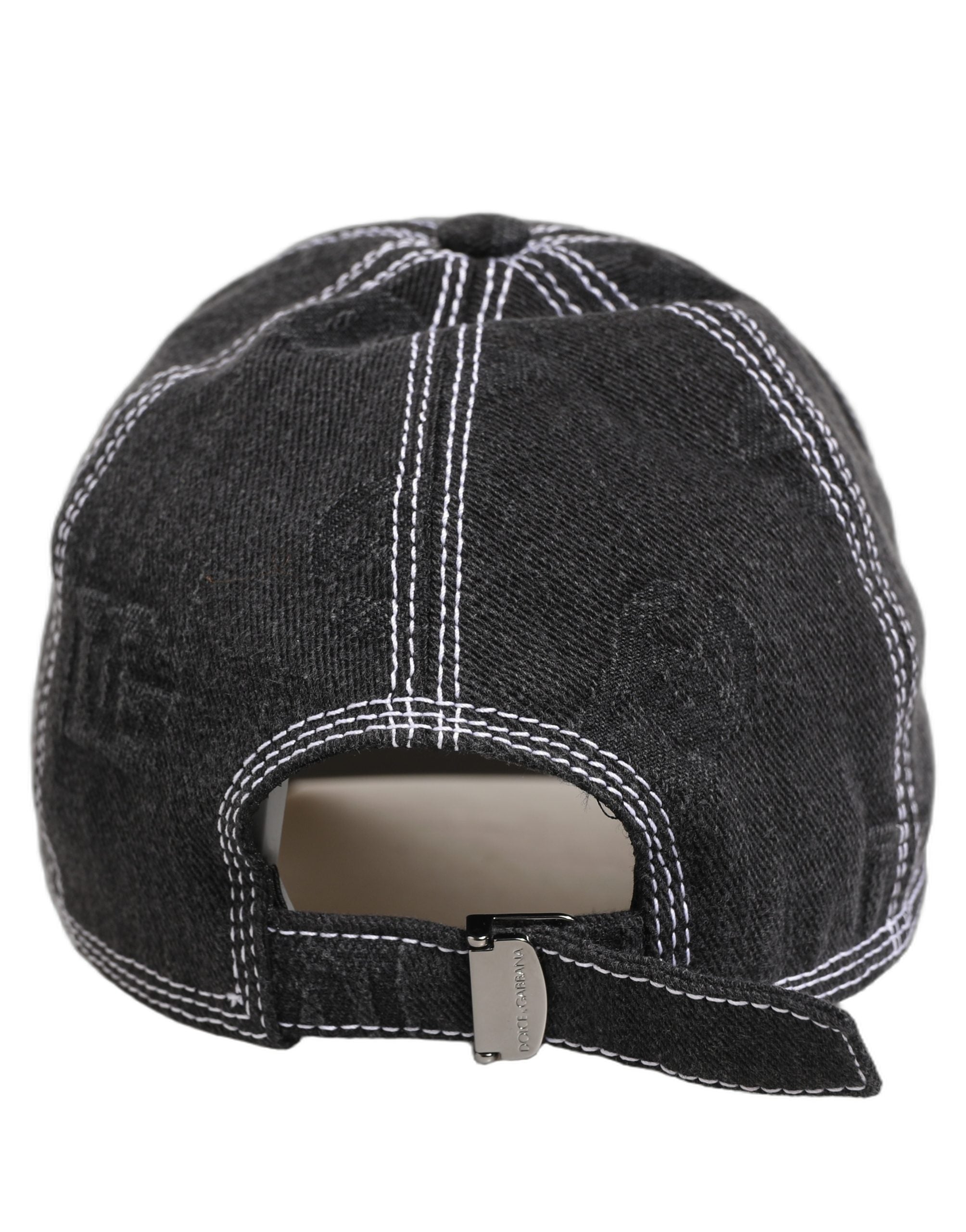 Dolce & Gabbana Men Black Cotton 6 Panel Baseball Capello Hat
