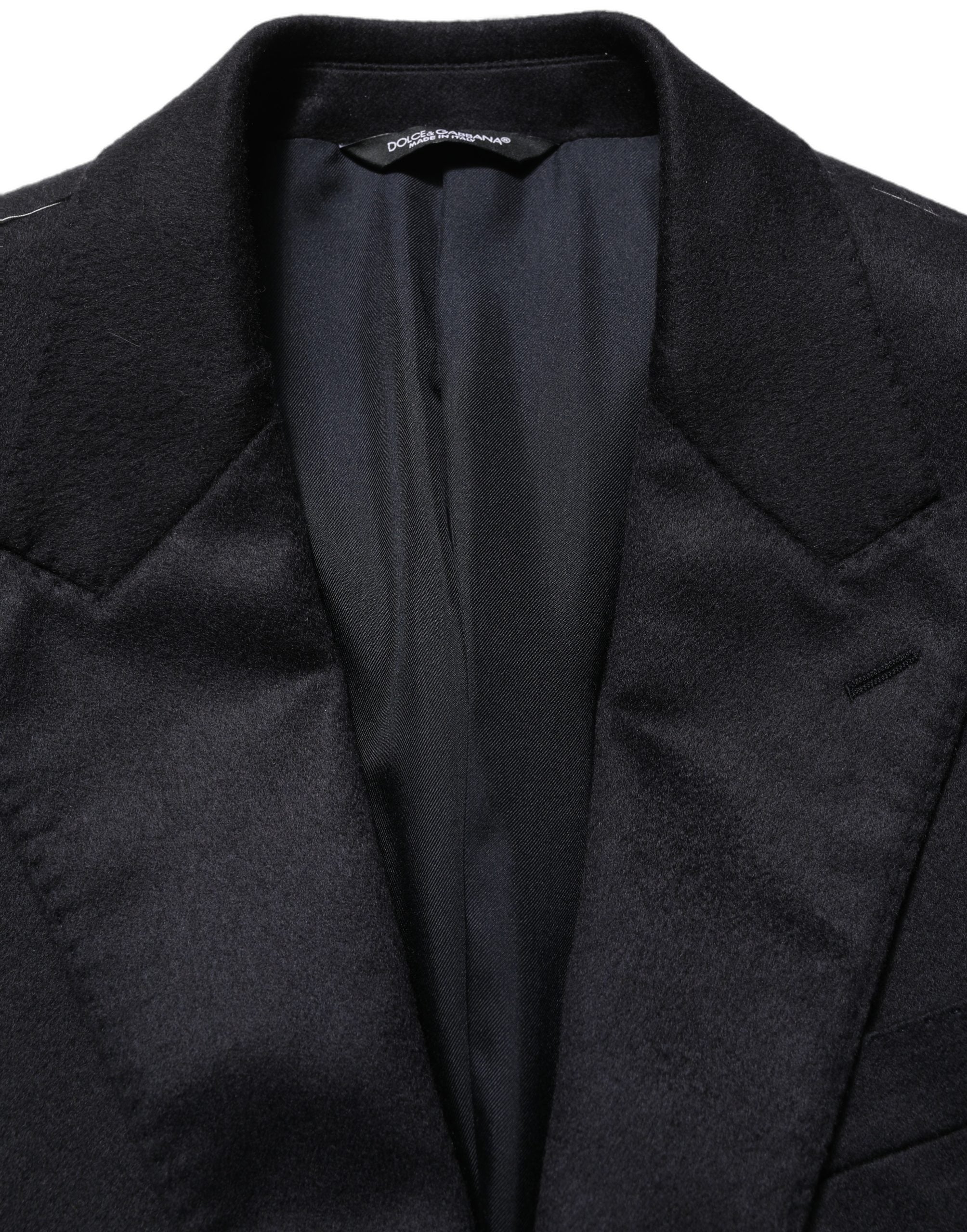 Dolce & Gabbana Blue Cashmere Single Breasted Blazer Jacket
