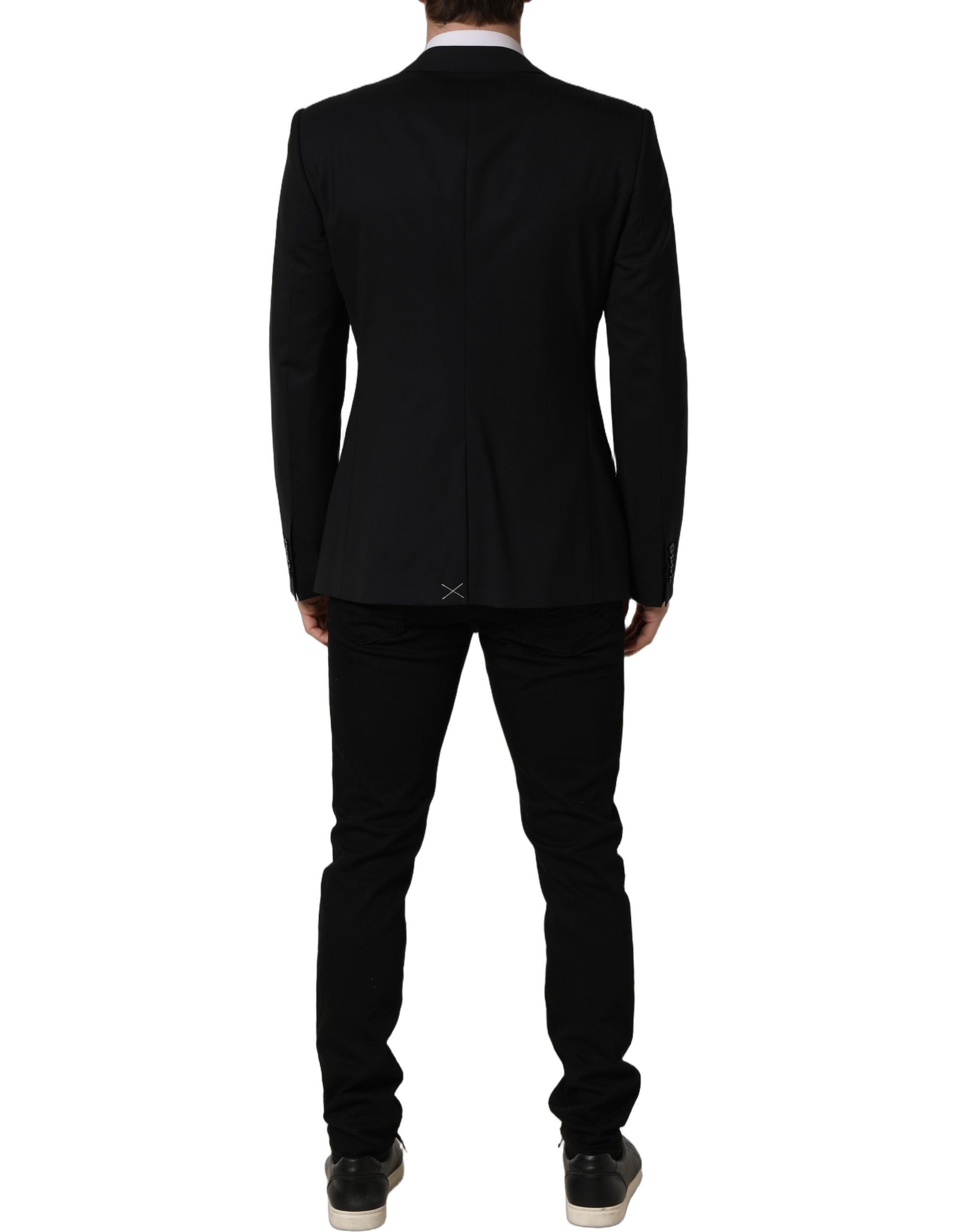 Dolce & Gabbana Black Wool Single Breasted Blazer Jacket