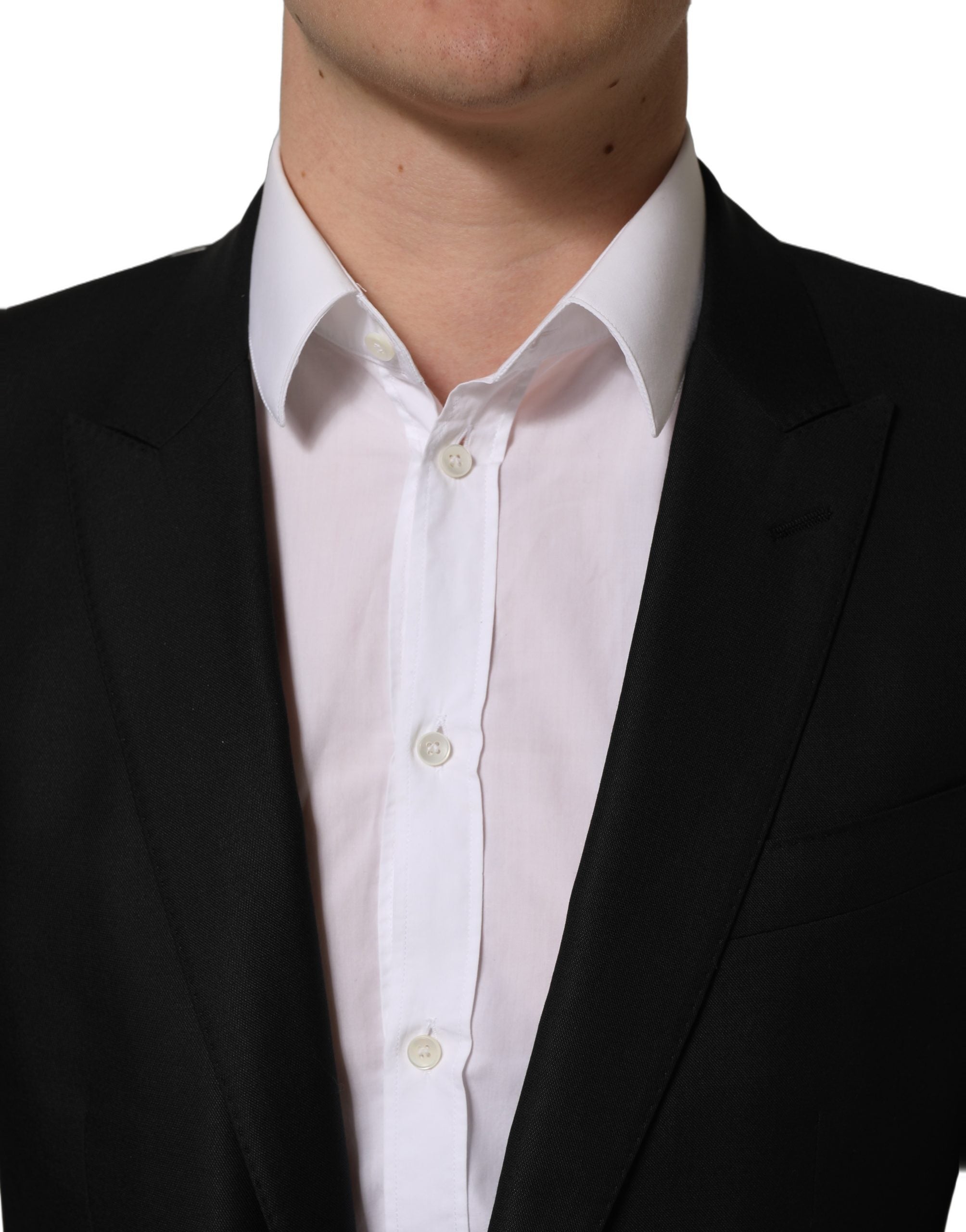 Dolce & Gabbana Black Wool Single Breasted Blazer Jacket